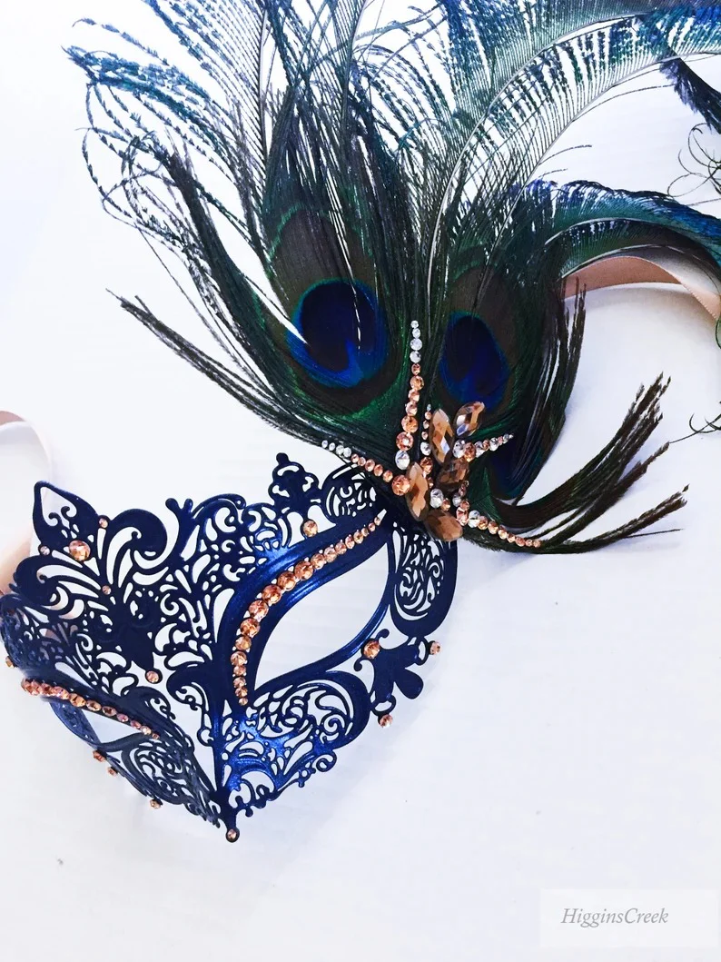 Peacock elegance feather mask - Image 2