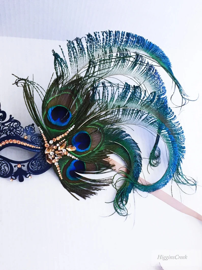 Peacock elegance feather mask - Image 3
