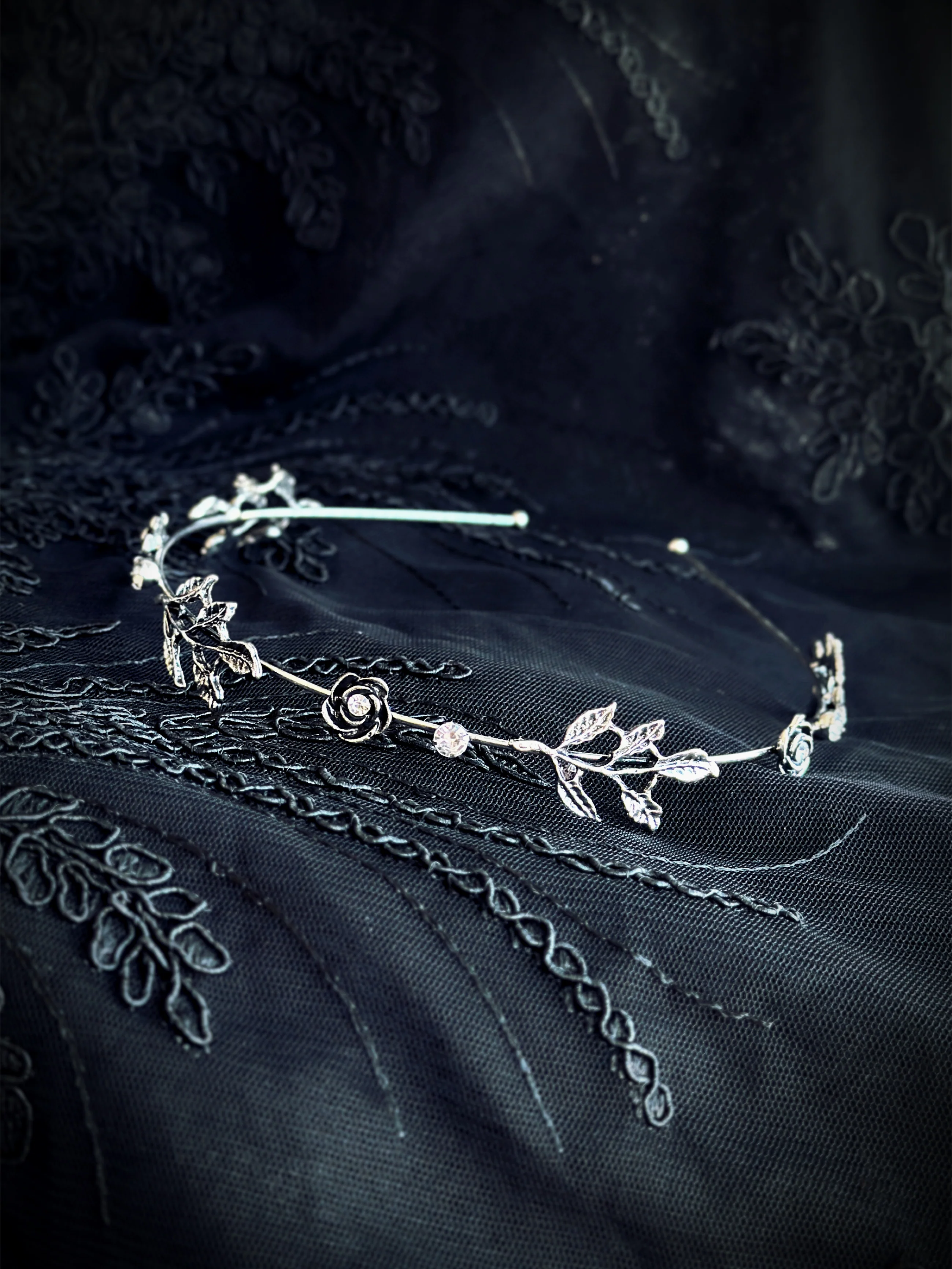 Enchanted Garden Headband - Silver