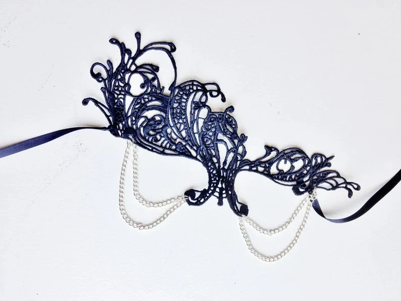 Evelora Chain Mask - Black - Image 2
