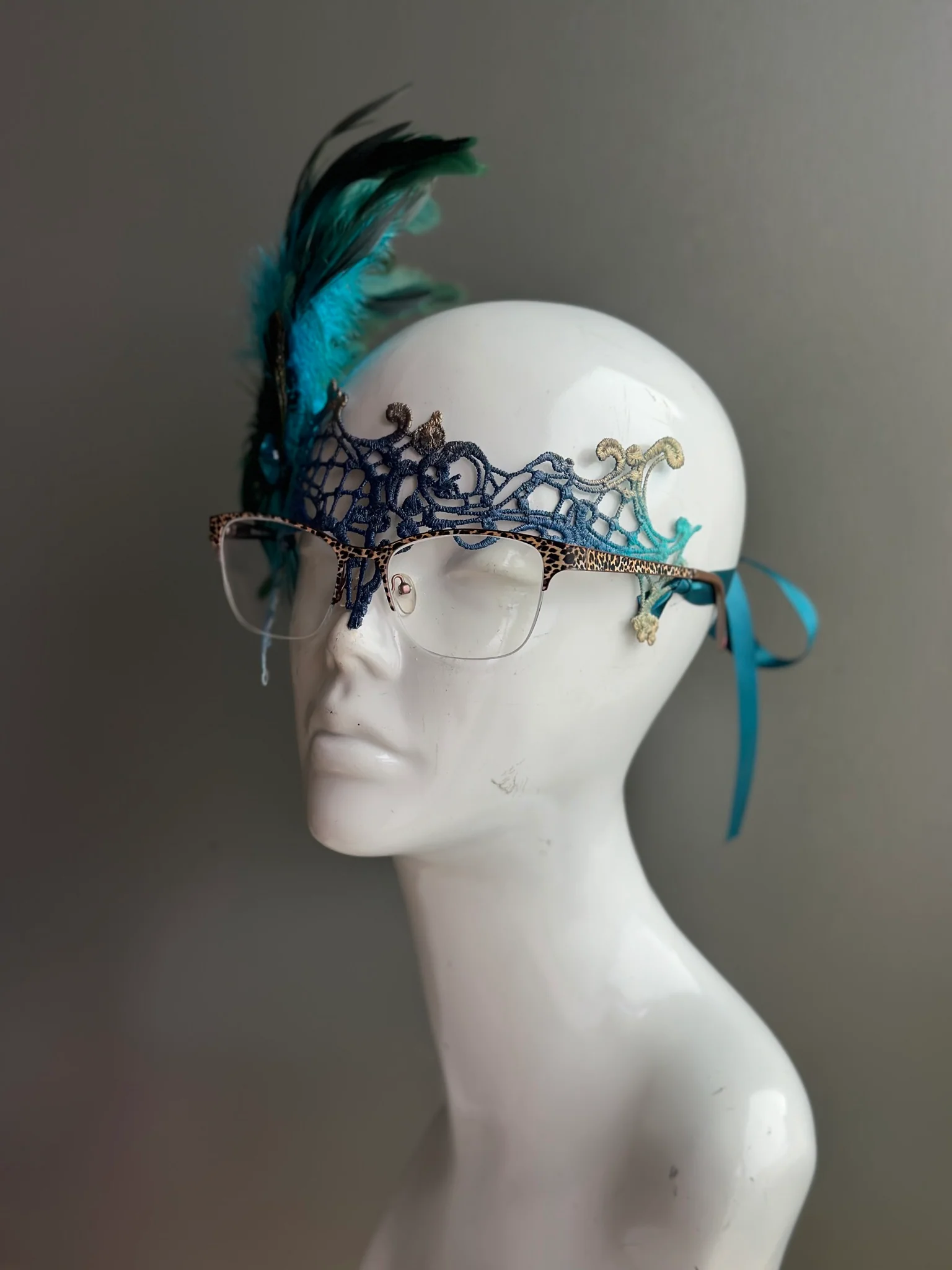 Eyeglass Mask - Peacock Mirage - Image 4