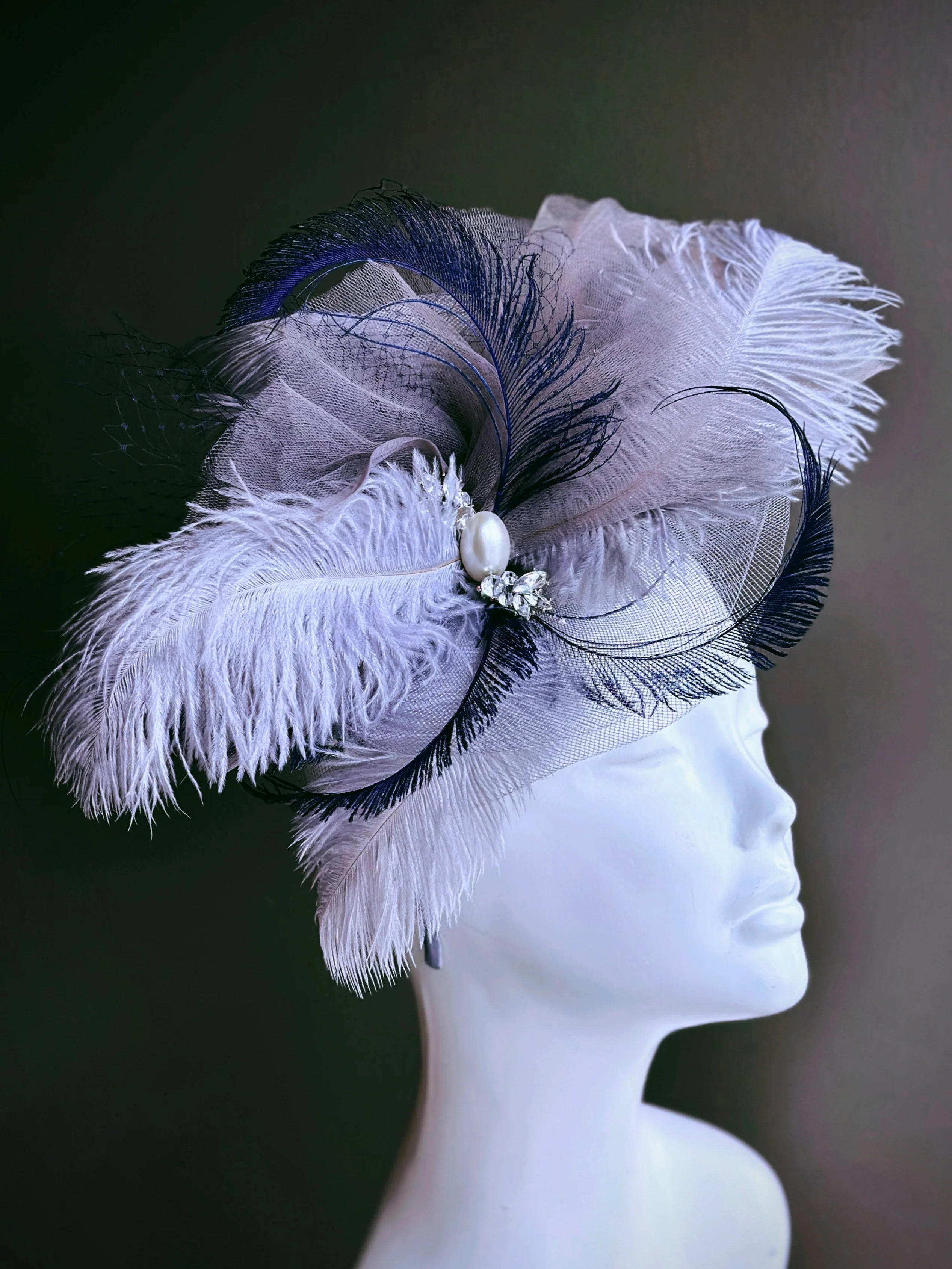 Pearl Dusk Fascinator - Image 2
