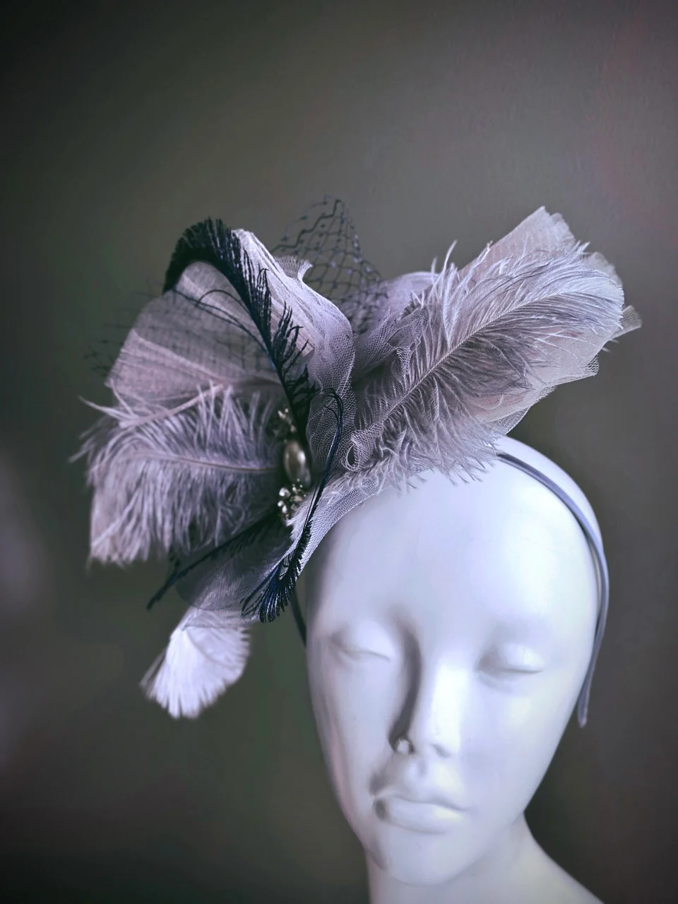 Pearl Dusk Fascinator - Image 4