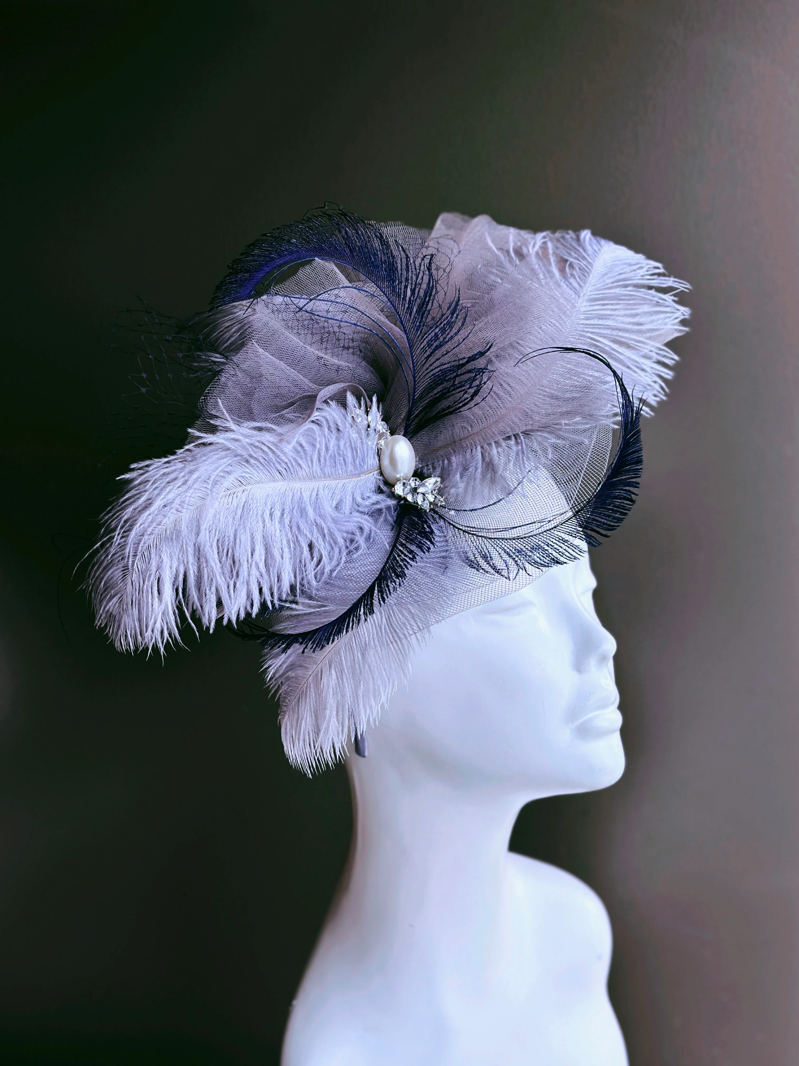 Pearl Dusk Fascinator - Image 5