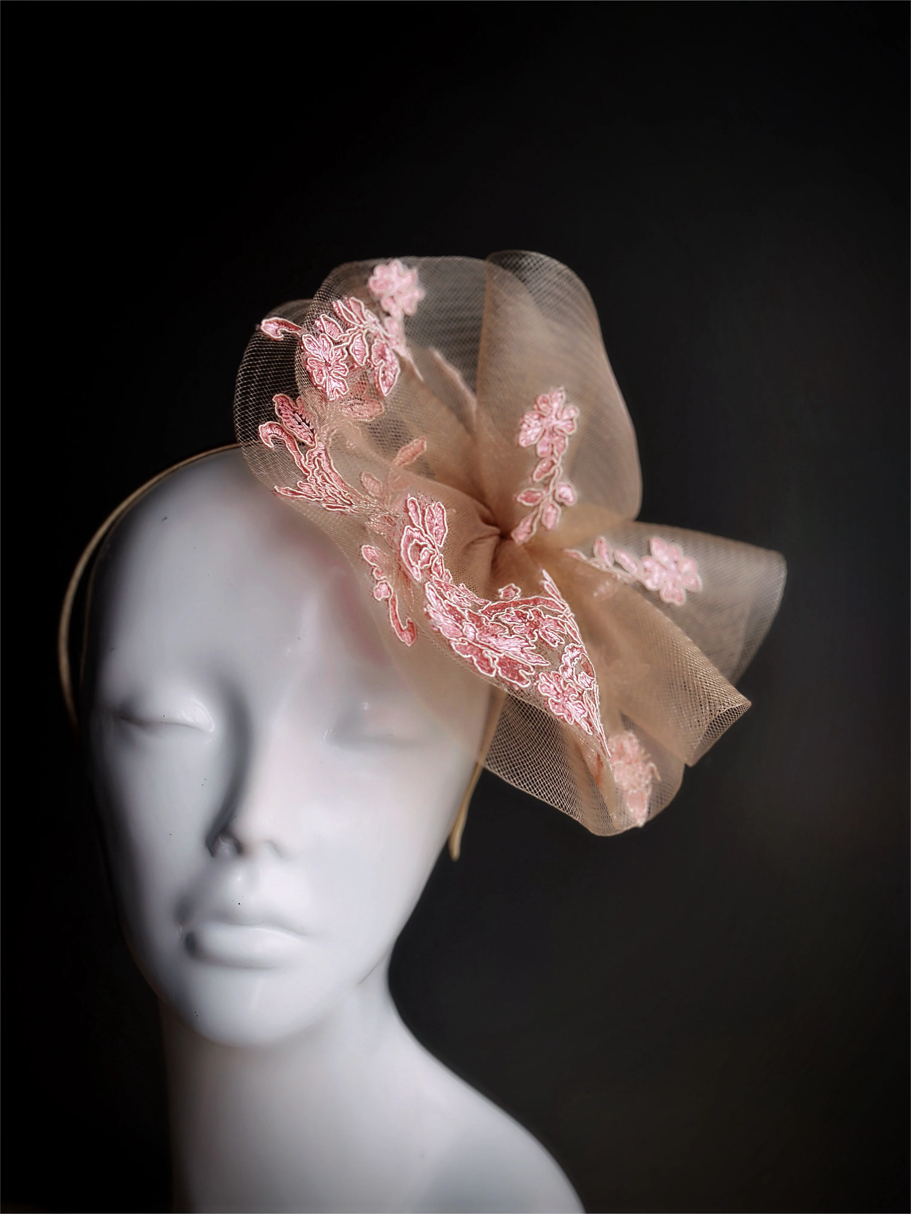Pink Blossom Fascinator - Image 2
