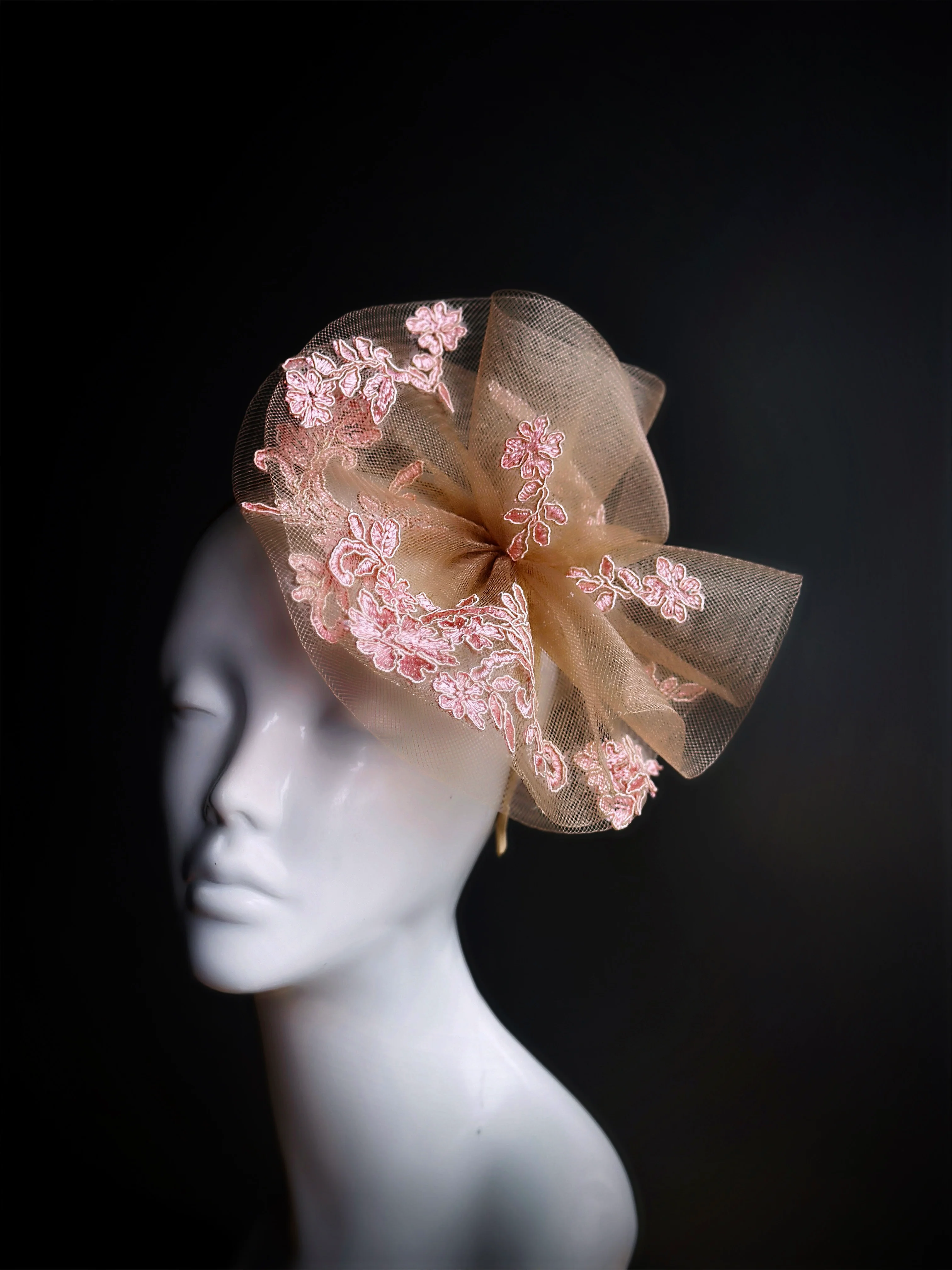 Pink Blossom Fascinator - Image 3