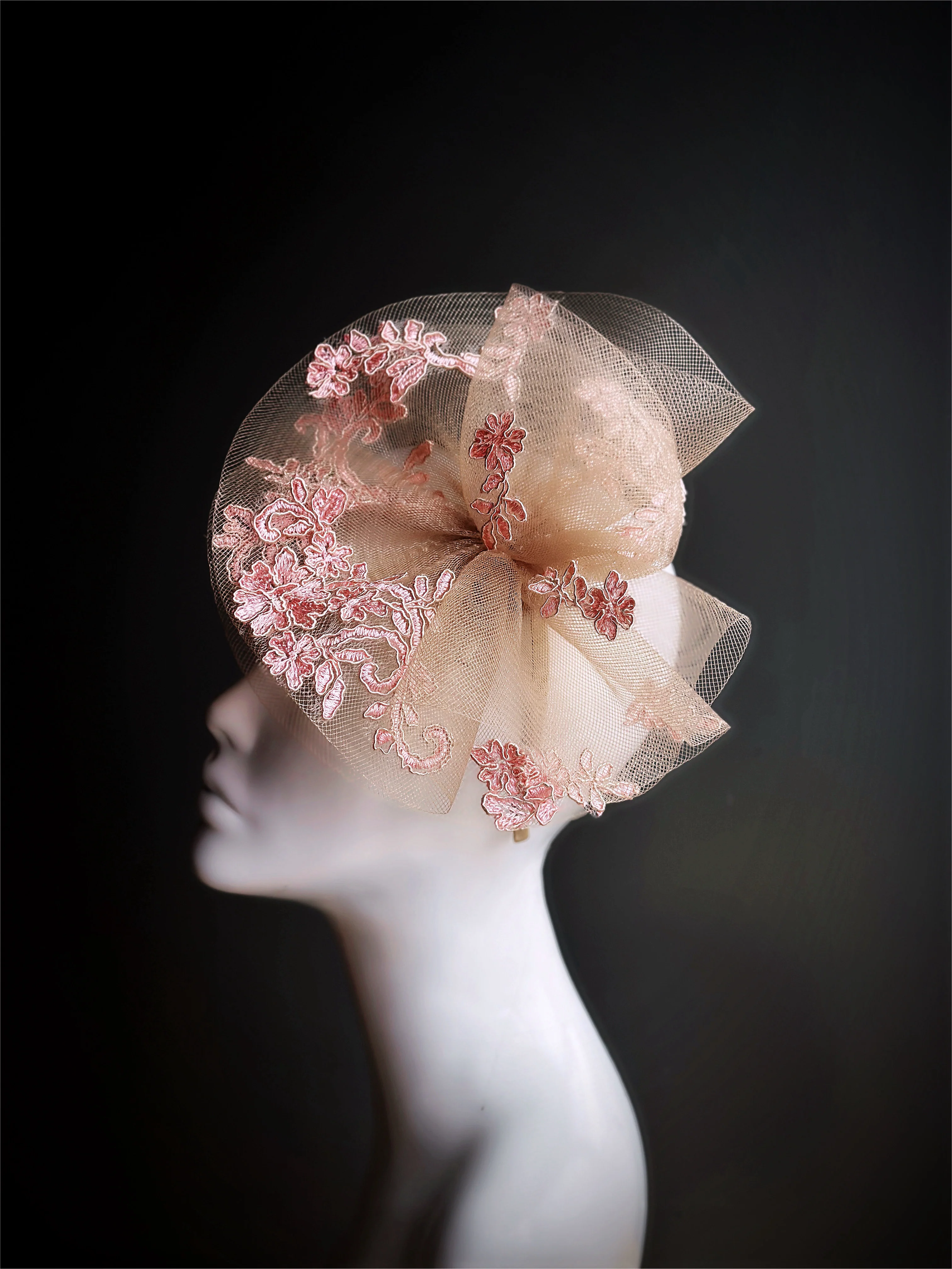 Pink Blossom Fascinator - Image 4