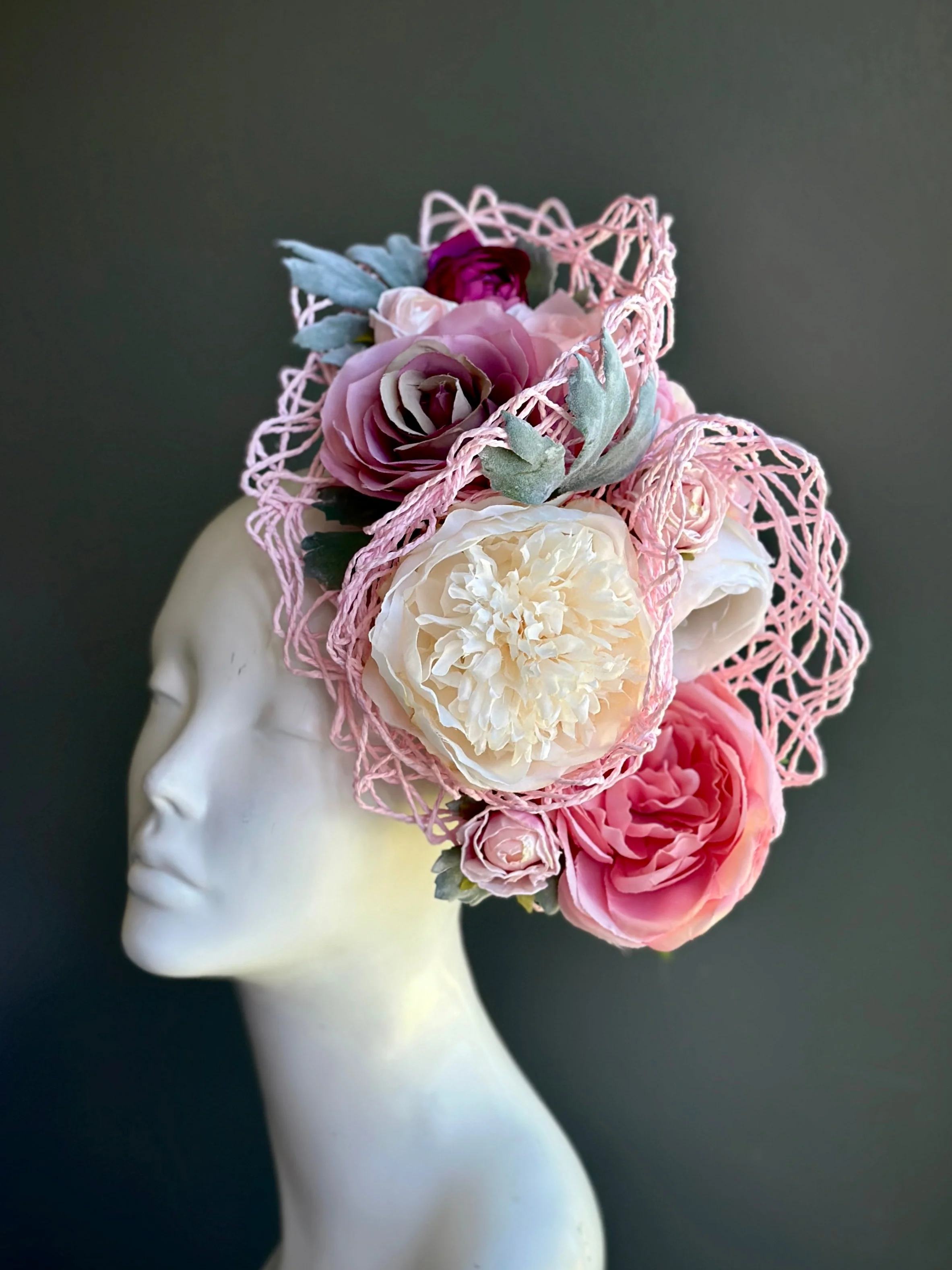 Fascinator Hat - Blushing Florals