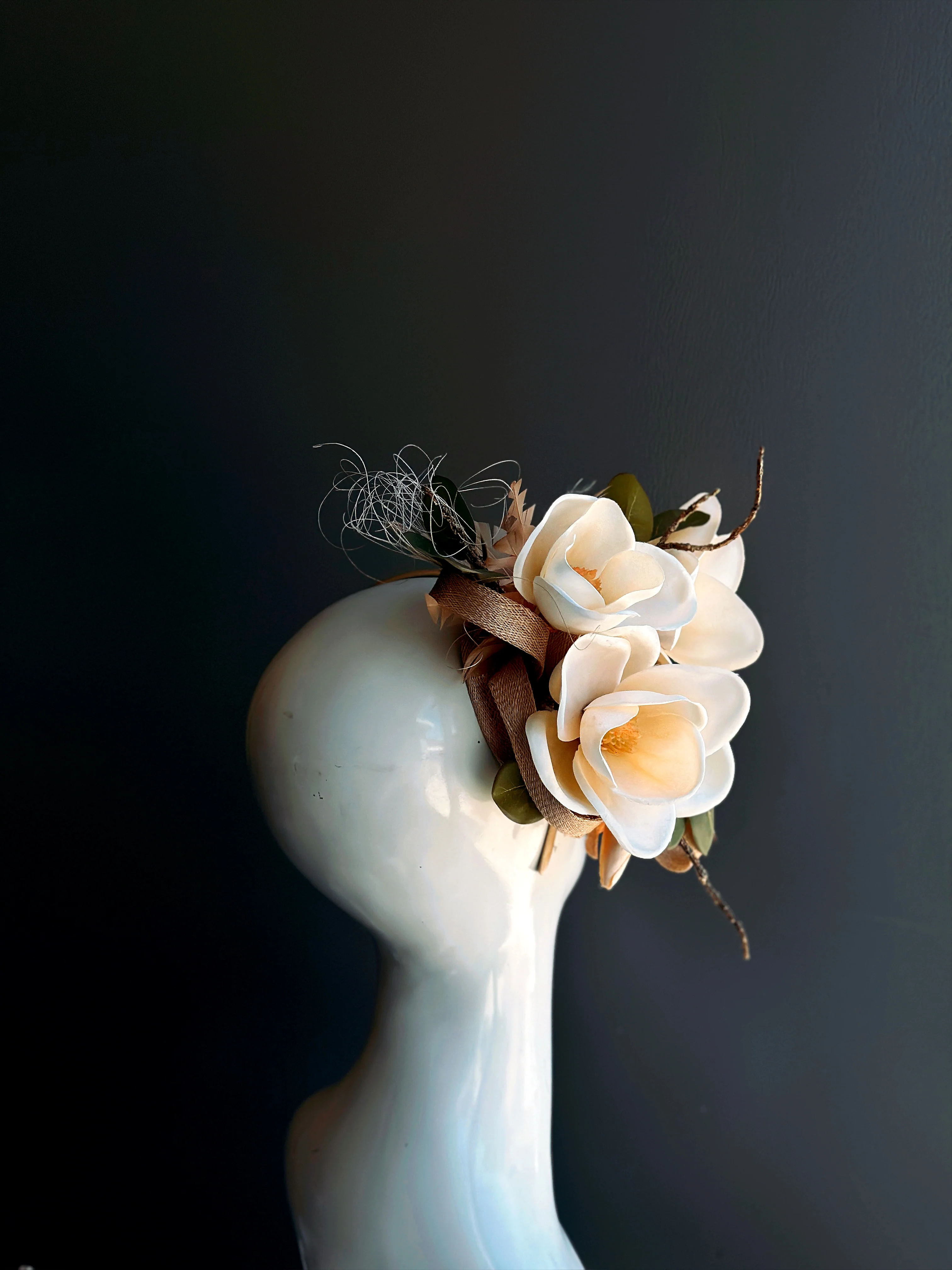 Magnolia - Sinamay Fascinator - Image 4
