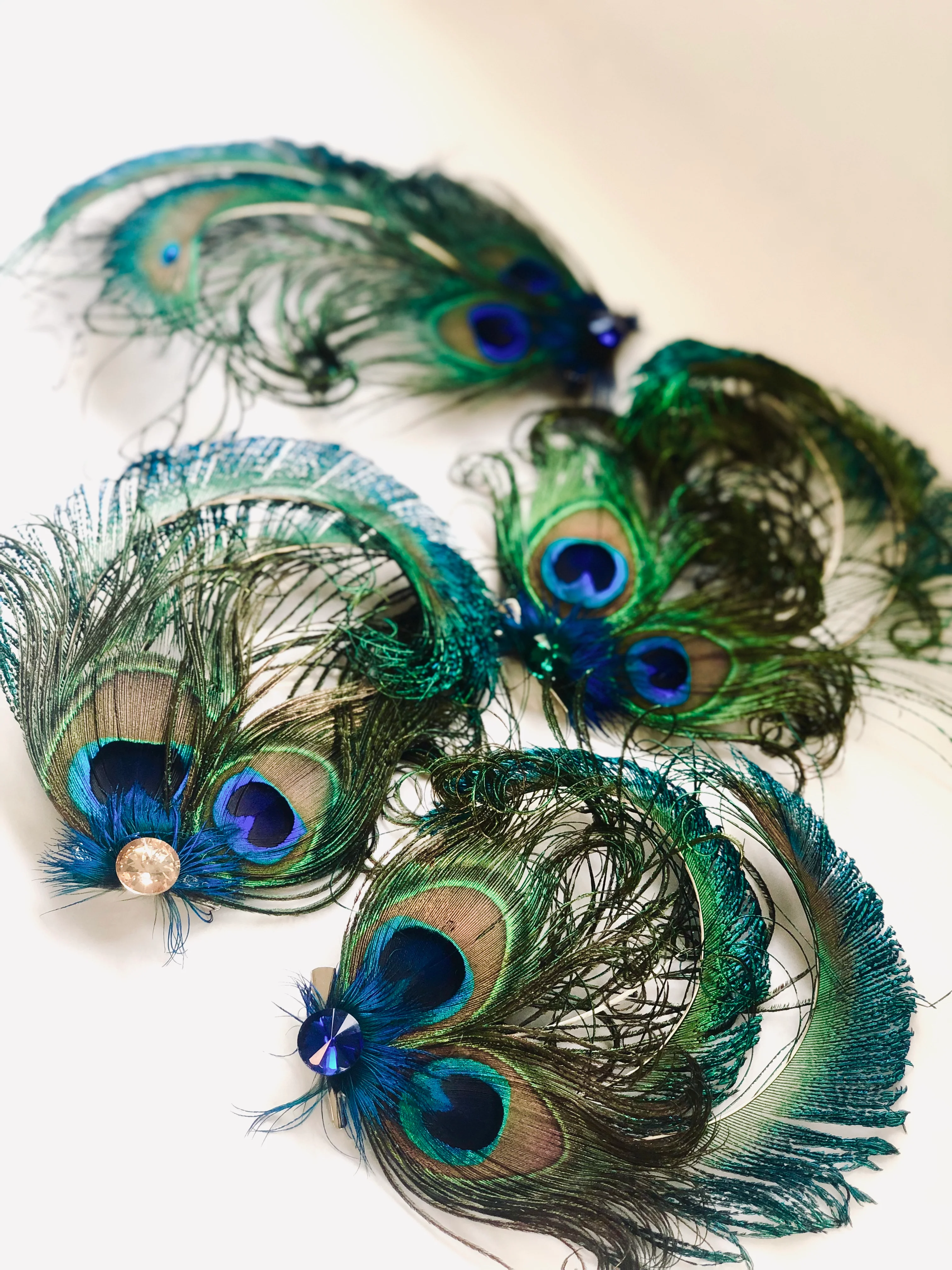 Peacock Jewel Hair Clip - Image 3