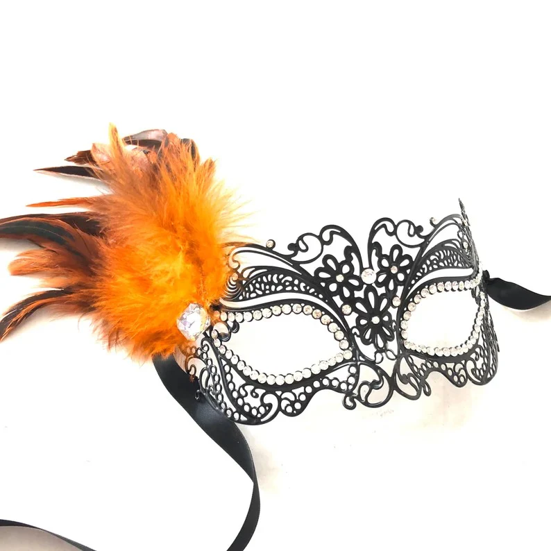 Fiery Elegance – Orange Feathers
