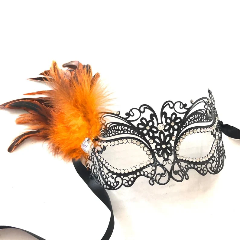 Fiery Elegance – Orange Feathers - Image 3