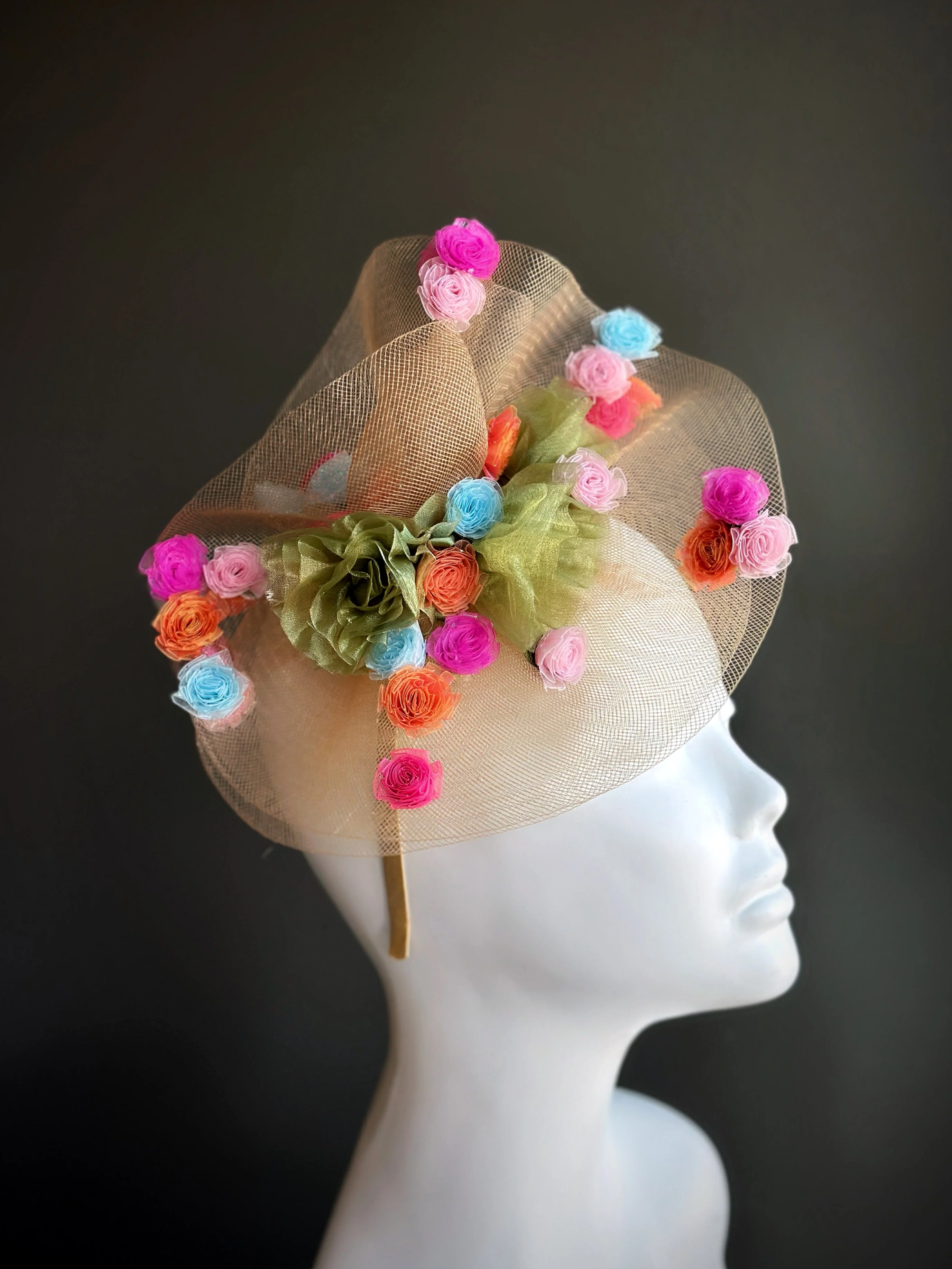 Spring Rosettes Fascinator