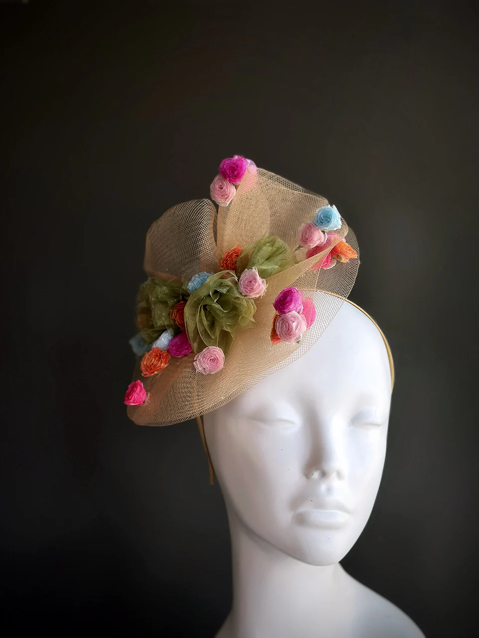 Spring Rosettes Fascinator - Image 2
