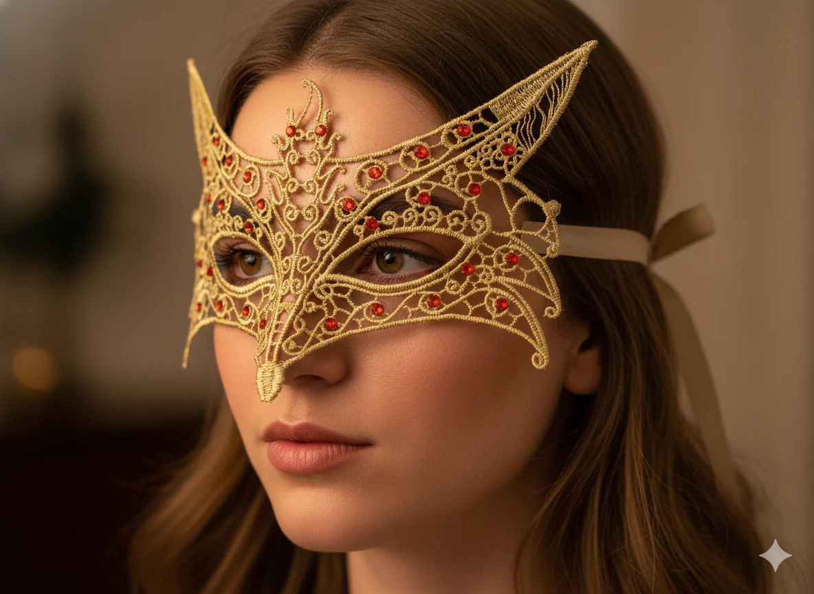 Fox Lace - Gold & Red - Image 2