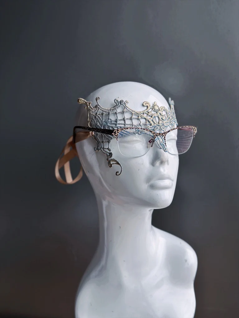 Gilded Eyeglass Noir - French Blue & Gold