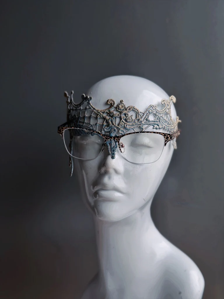 Gilded Eyeglass Noir - French Blue & Gold - Image 3
