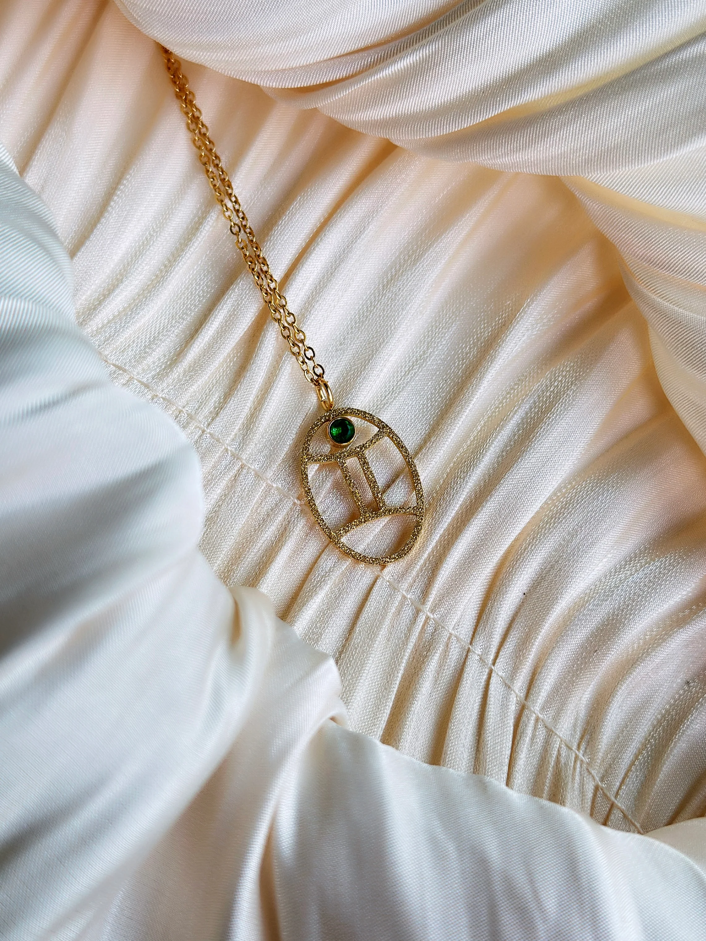 Gemini - Zodiac Necklace (Gold) - Image 2