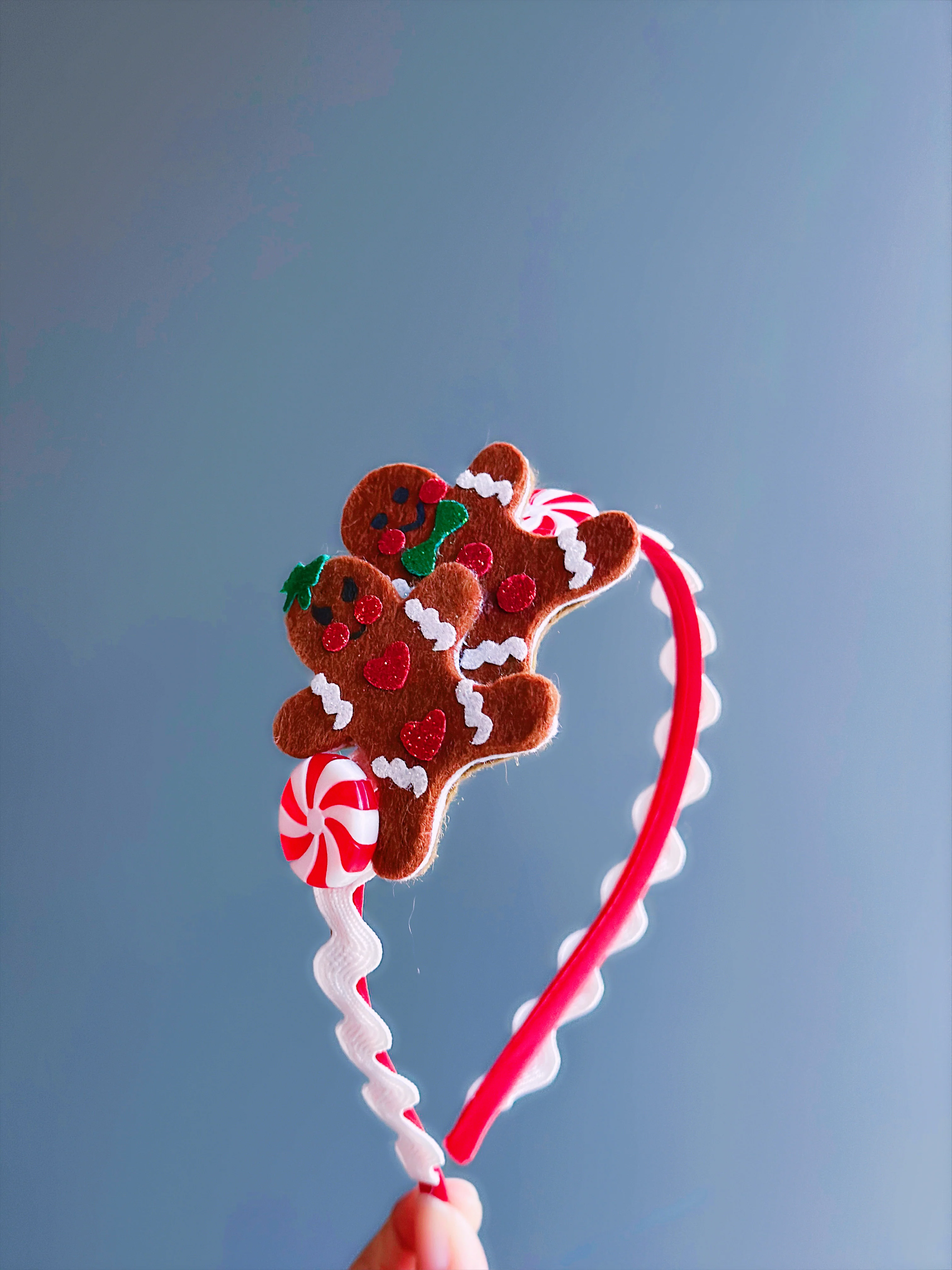 Gingerbread Peppermint Christmas Headband - Image 2