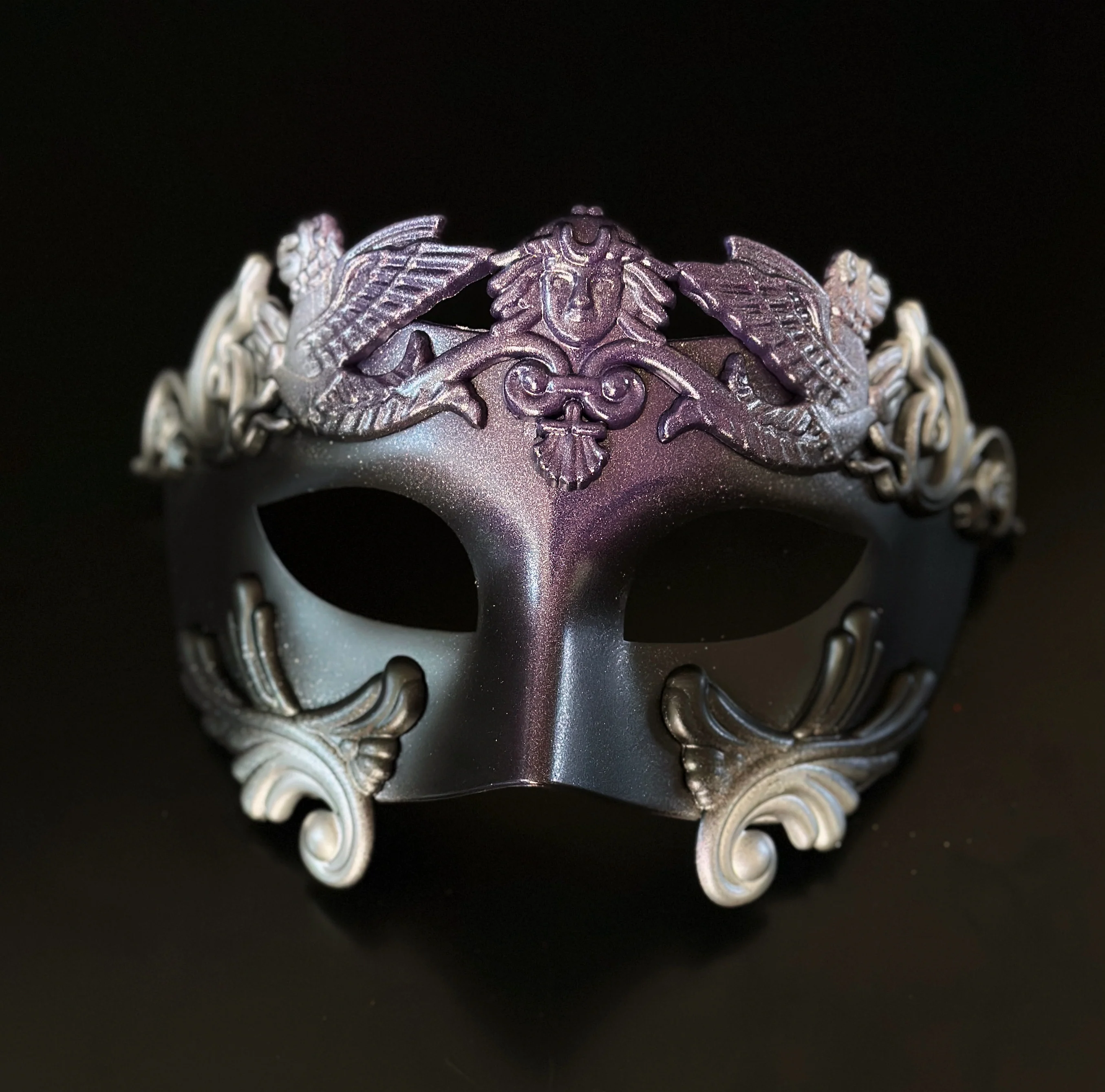 Gladiator Mask - Purple/ Silver - Image 2