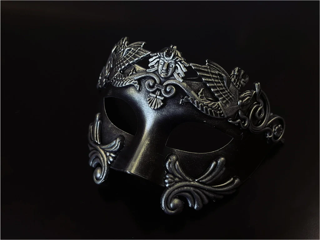 Gladiator Mask - Silver/Black - Image 2
