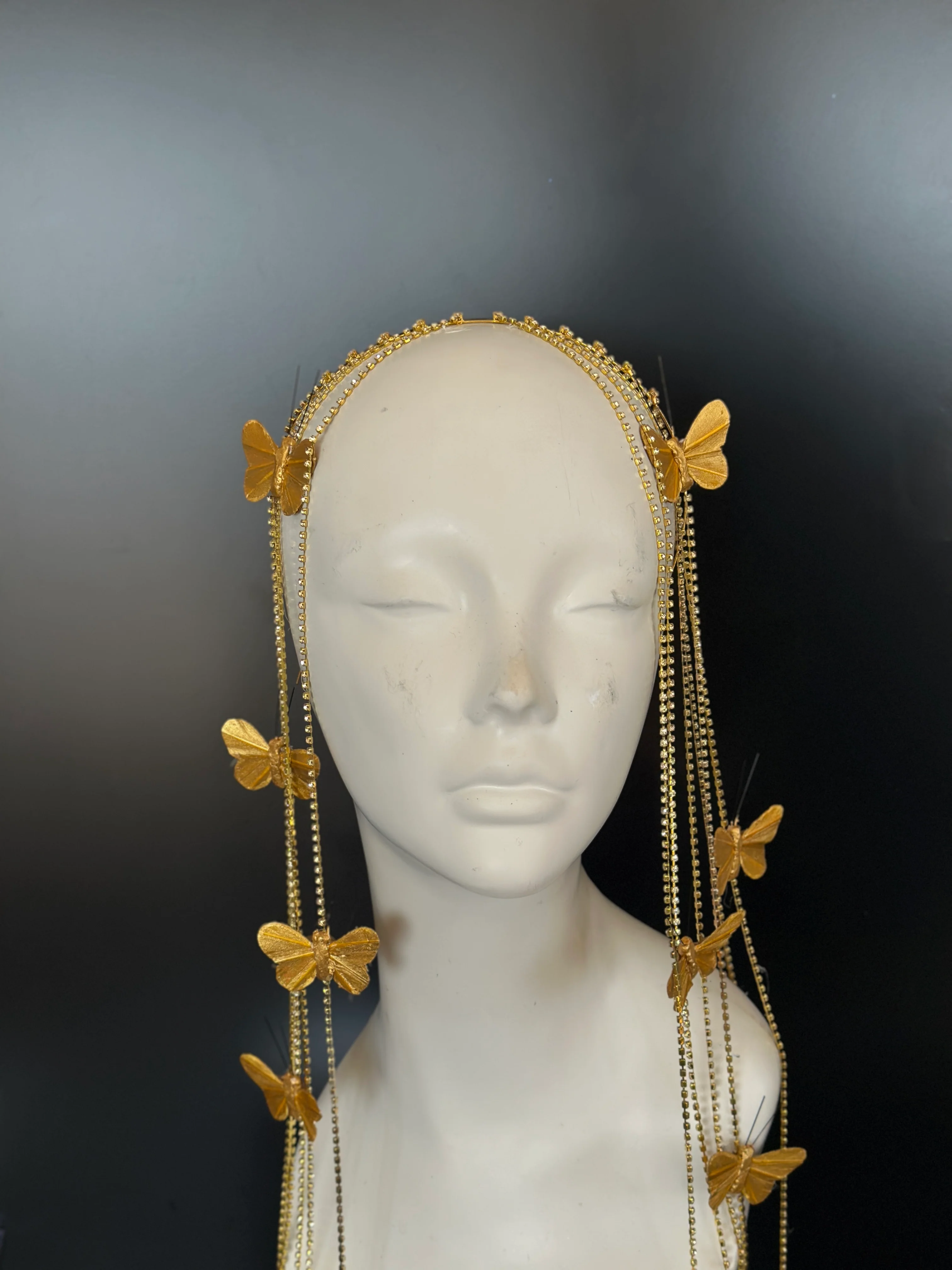 Celestial Goddess - Gold Butterfly Headpiece