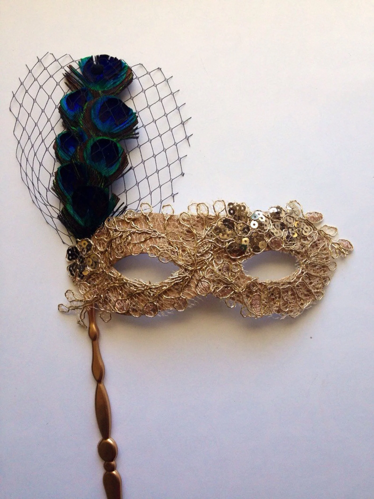 Peacock Serenade - Handheld Mask - Image 2