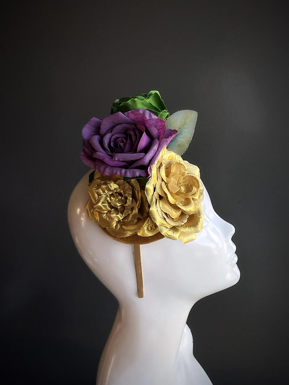 Mardi Gras Bloom Fascinator - Image 2