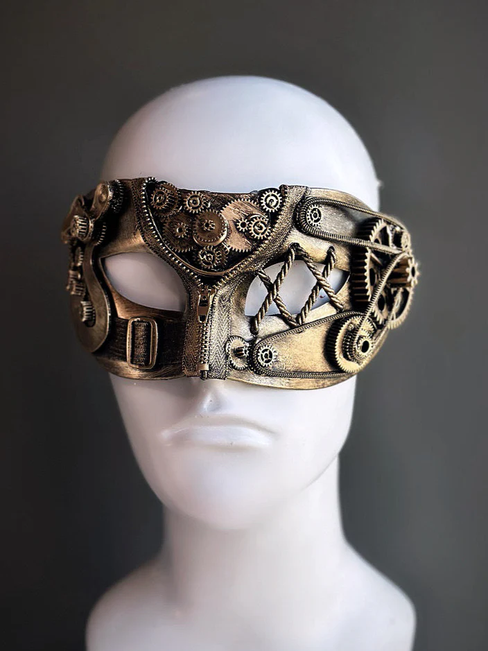 Gilded Cogworks - Gold Steampunk Mask