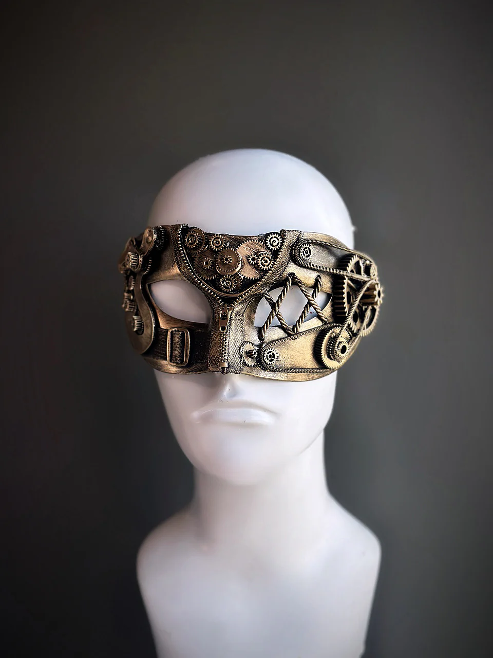 Gilded Cogworks - Gold Steampunk Mask - Image 2