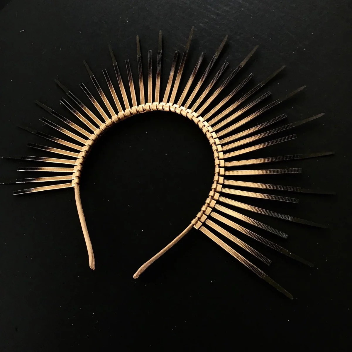 Gold Sunburst Halo Crown Headband - Gold - Image 3