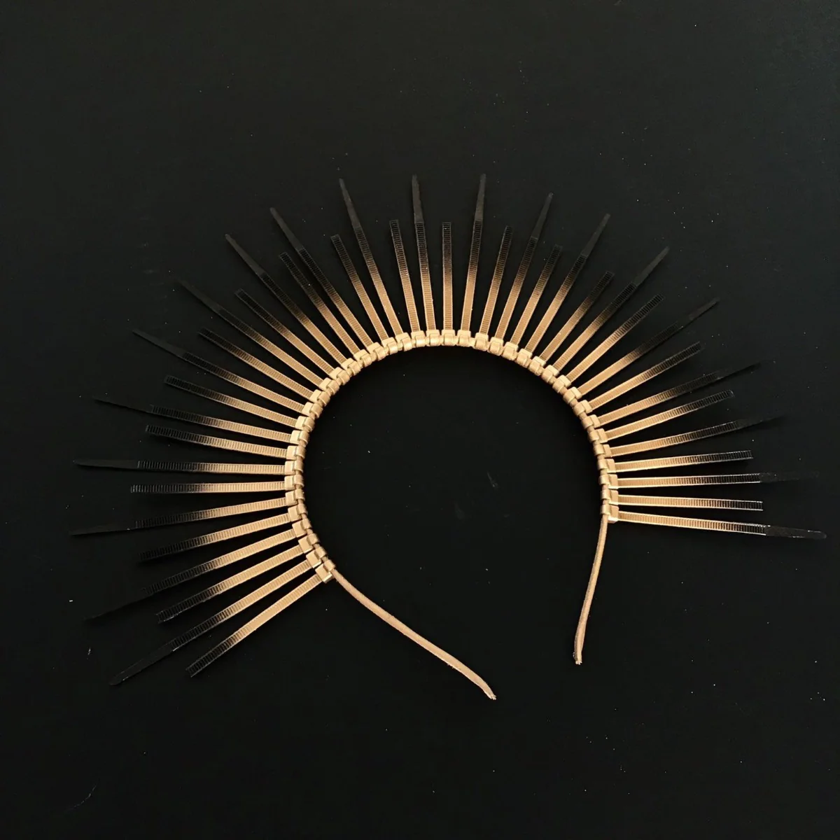 Gold Sunburst Halo Crown Headband - Gold - Image 4