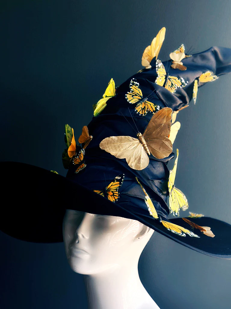 Golden Butterfly Witch Hat – Luxe Halloween Enchantress - Image 3