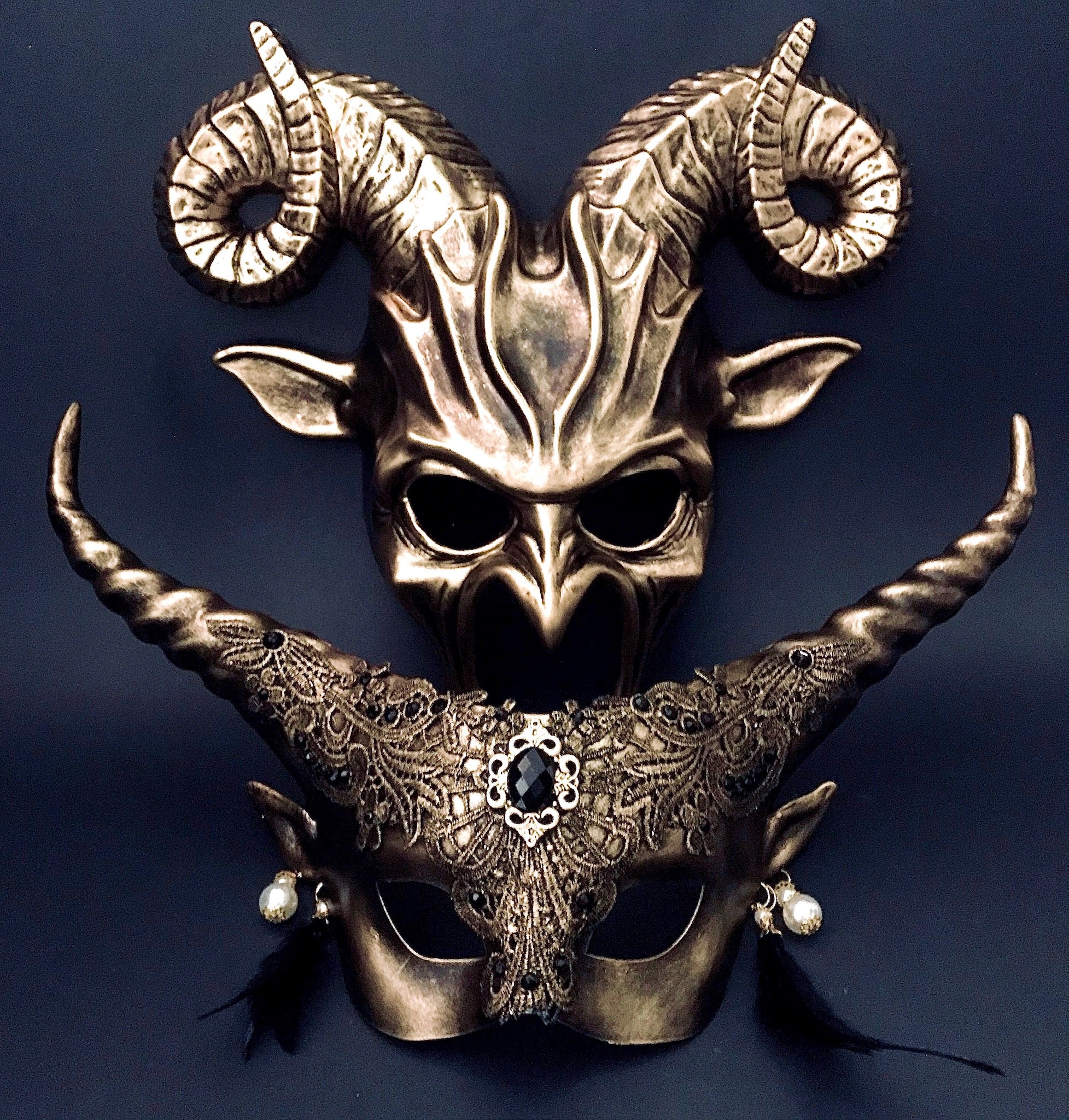 Fantasy Ram Couples - Gold Metallic