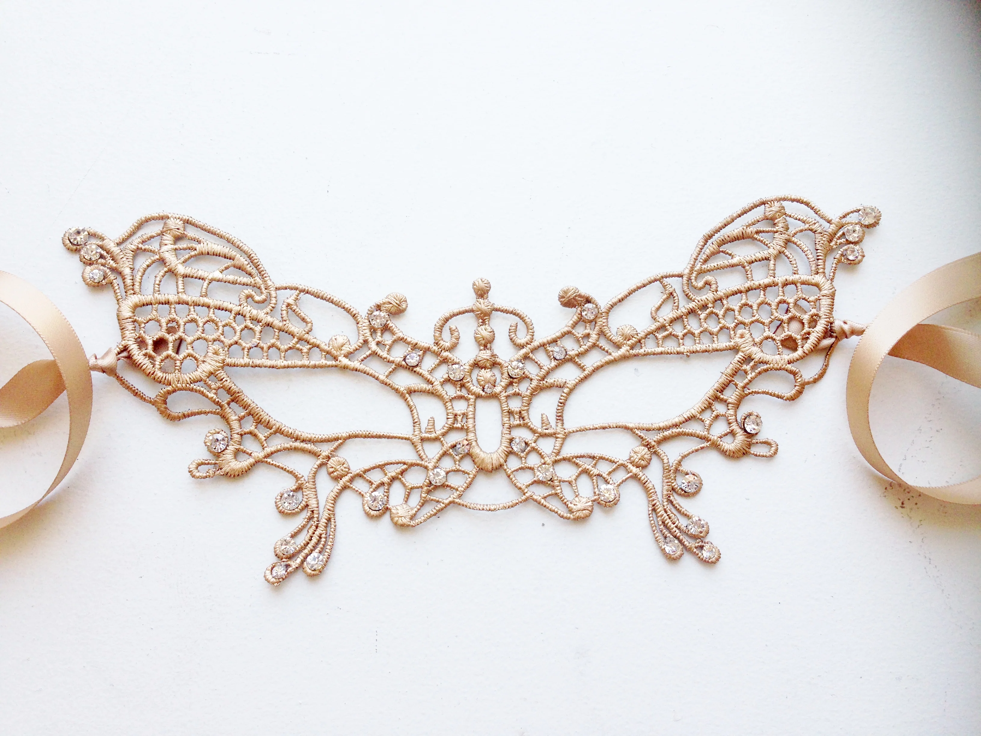Valentina Lace Mask - Gold - Image 4