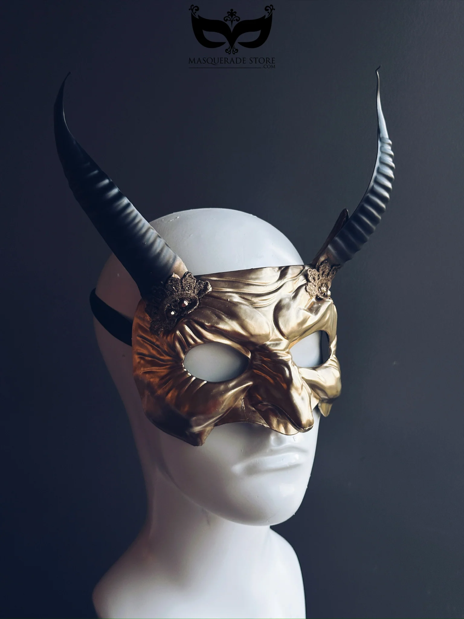 Horned Devil Mask - Gold - Image 2