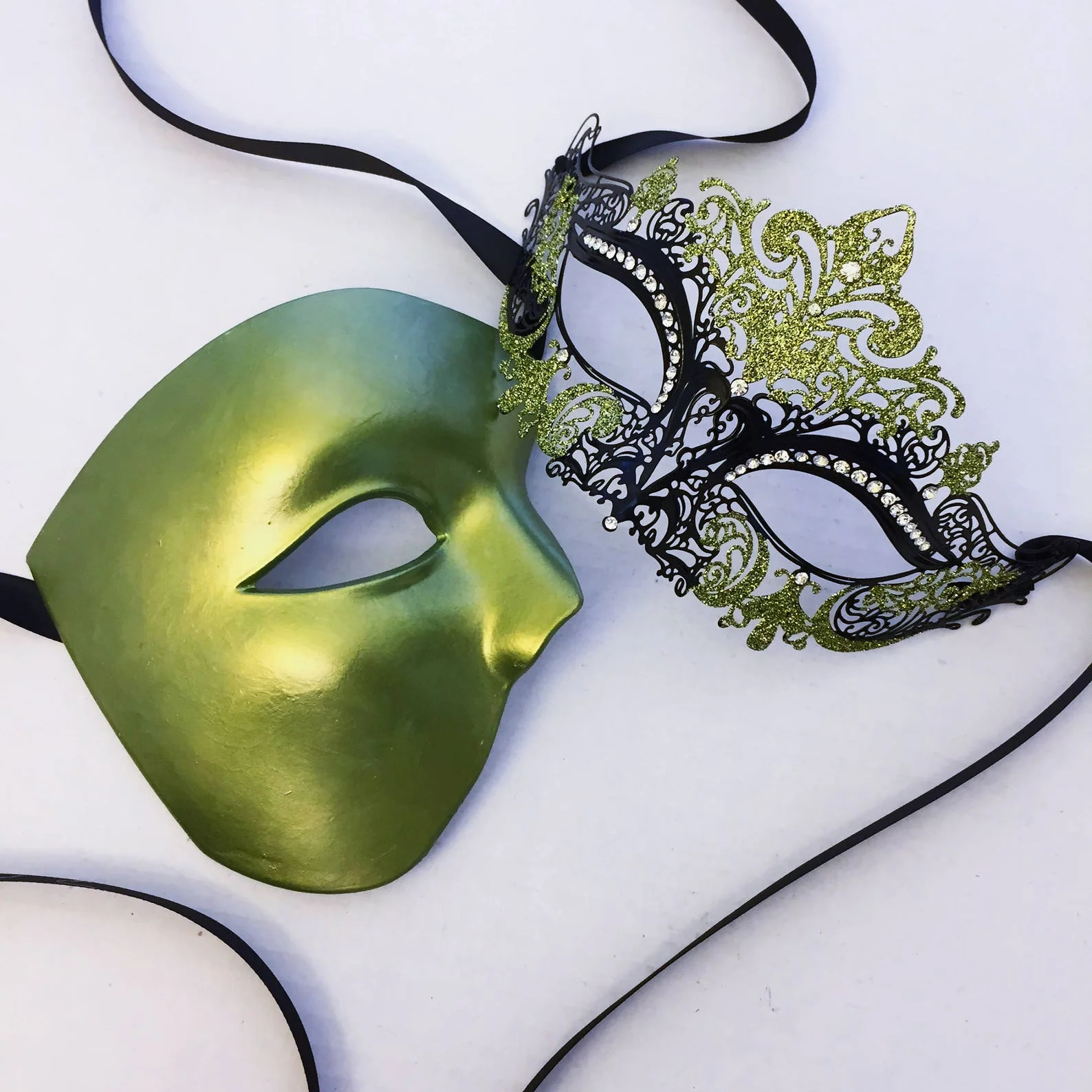 Enchanted Emerald - Couples Masks