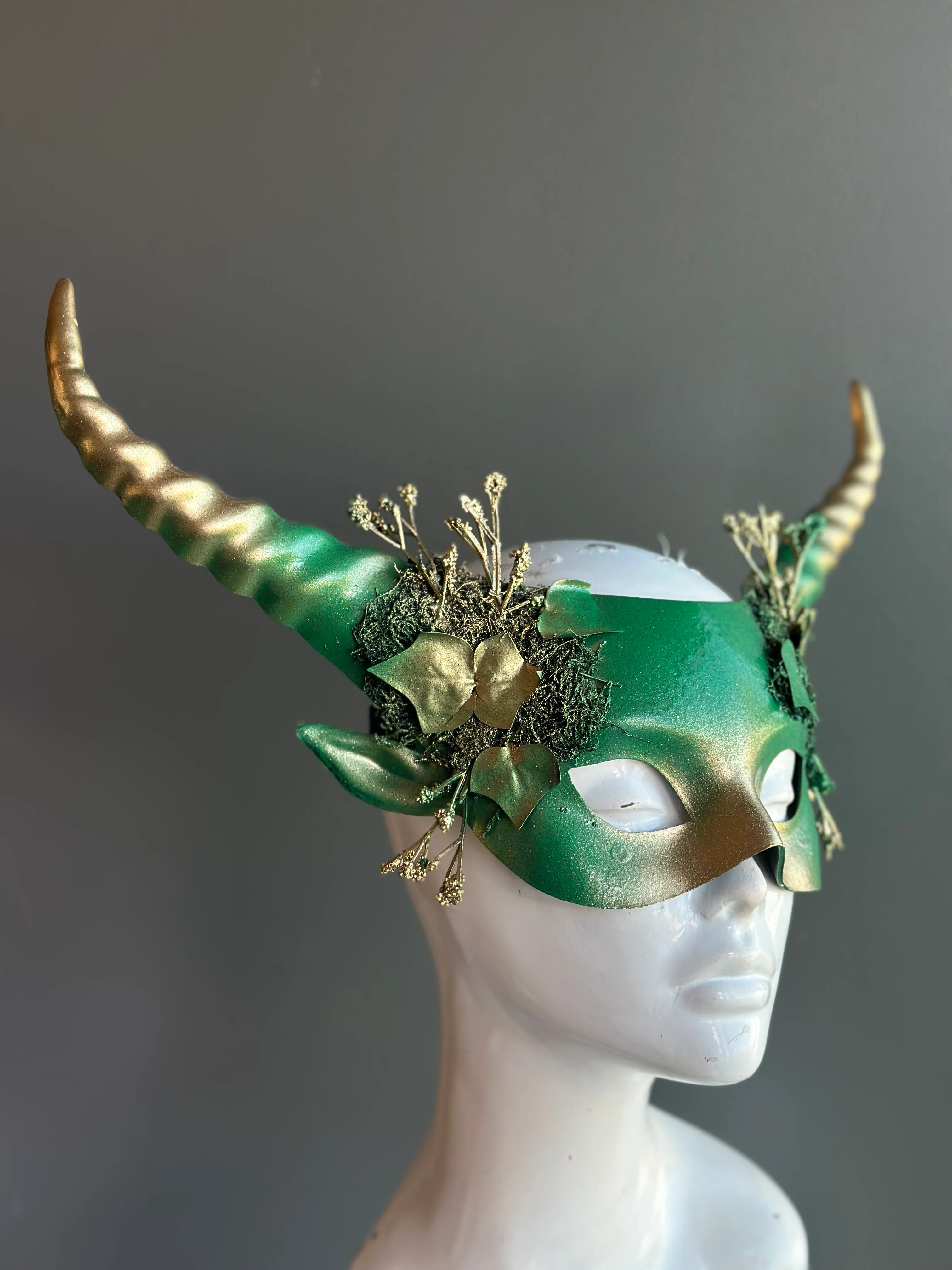 Horned Mask - Enchanted Green - Image 2