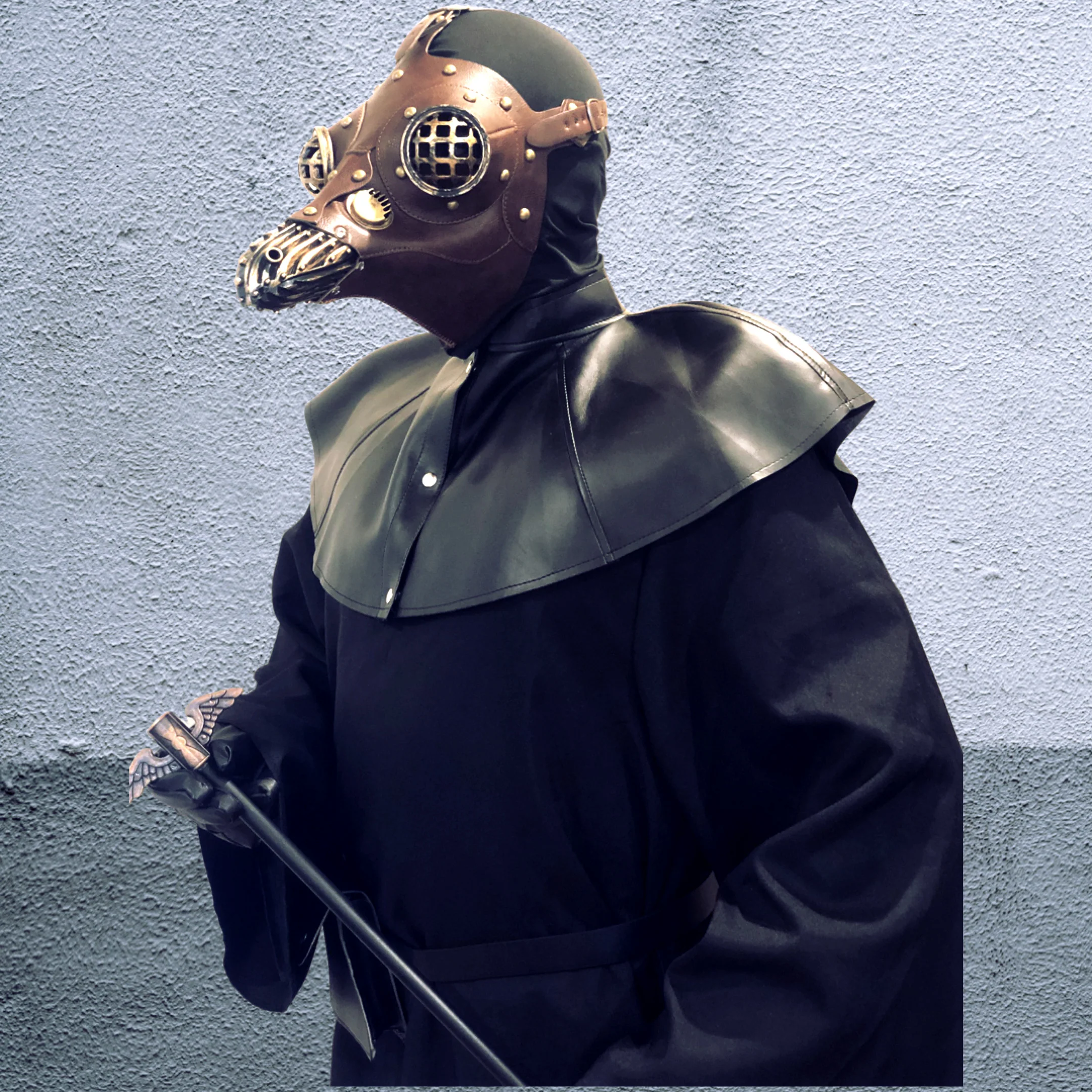 Complete Plague Costume - Grid Eye Mask - Image 2