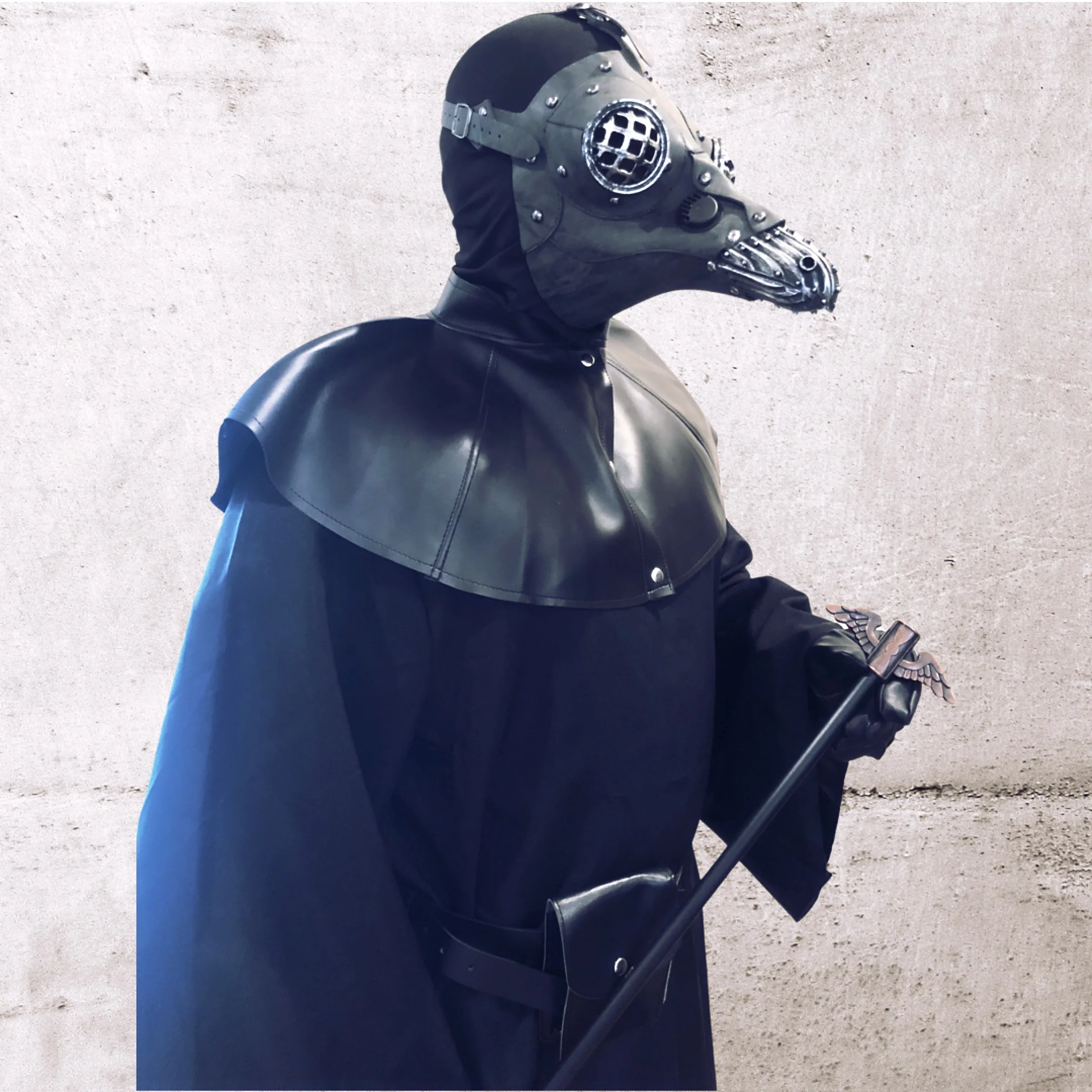 Complete Plague Costume - Grid Eye Mask - Image 4