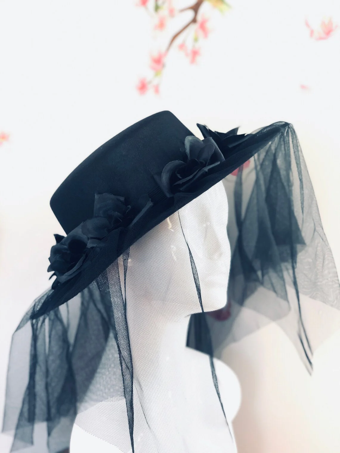 Halloween Floral Veil Plague Hat - Image 2