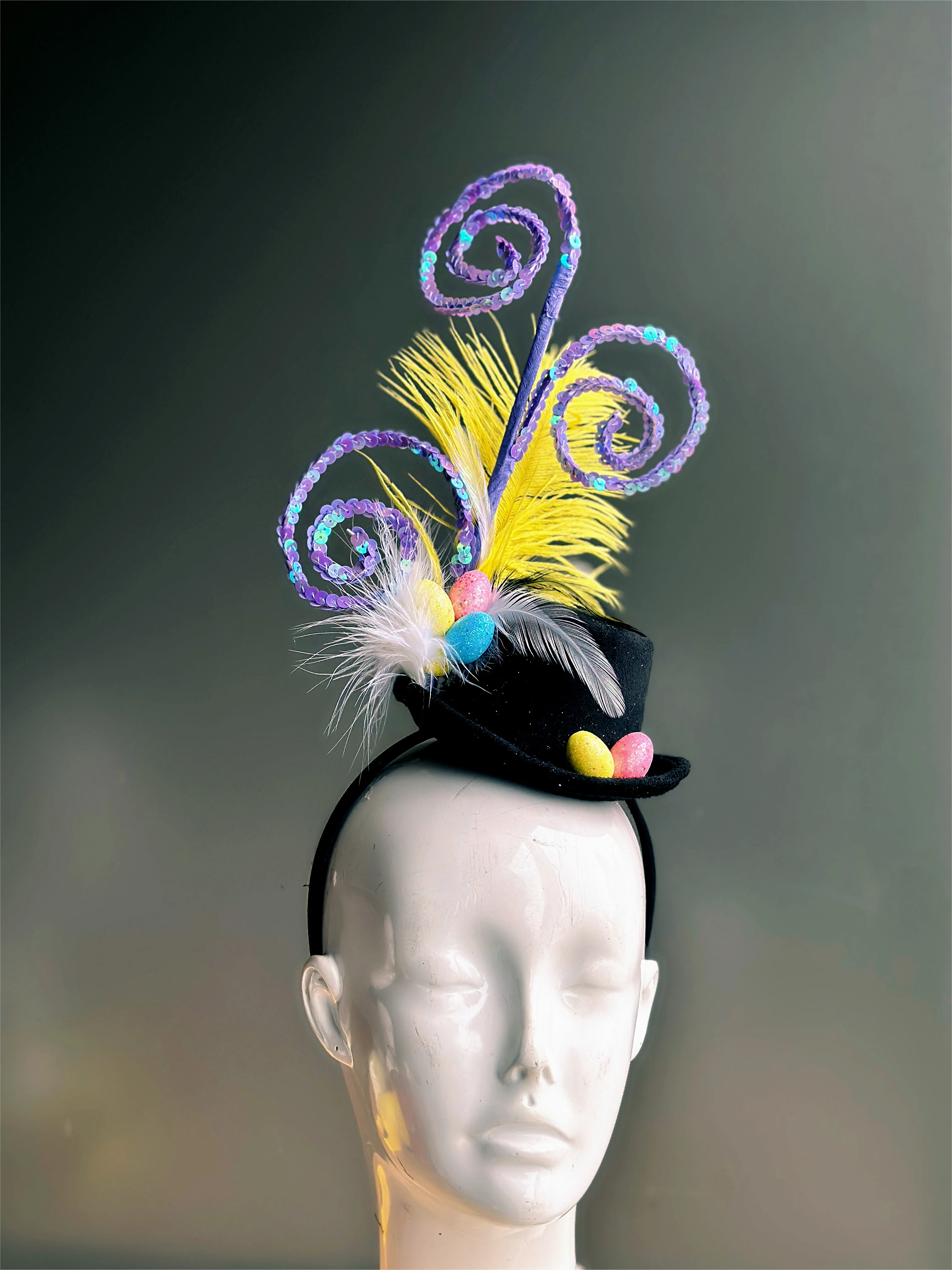 Kids Easter Hat - Purple Swirl - Image 2