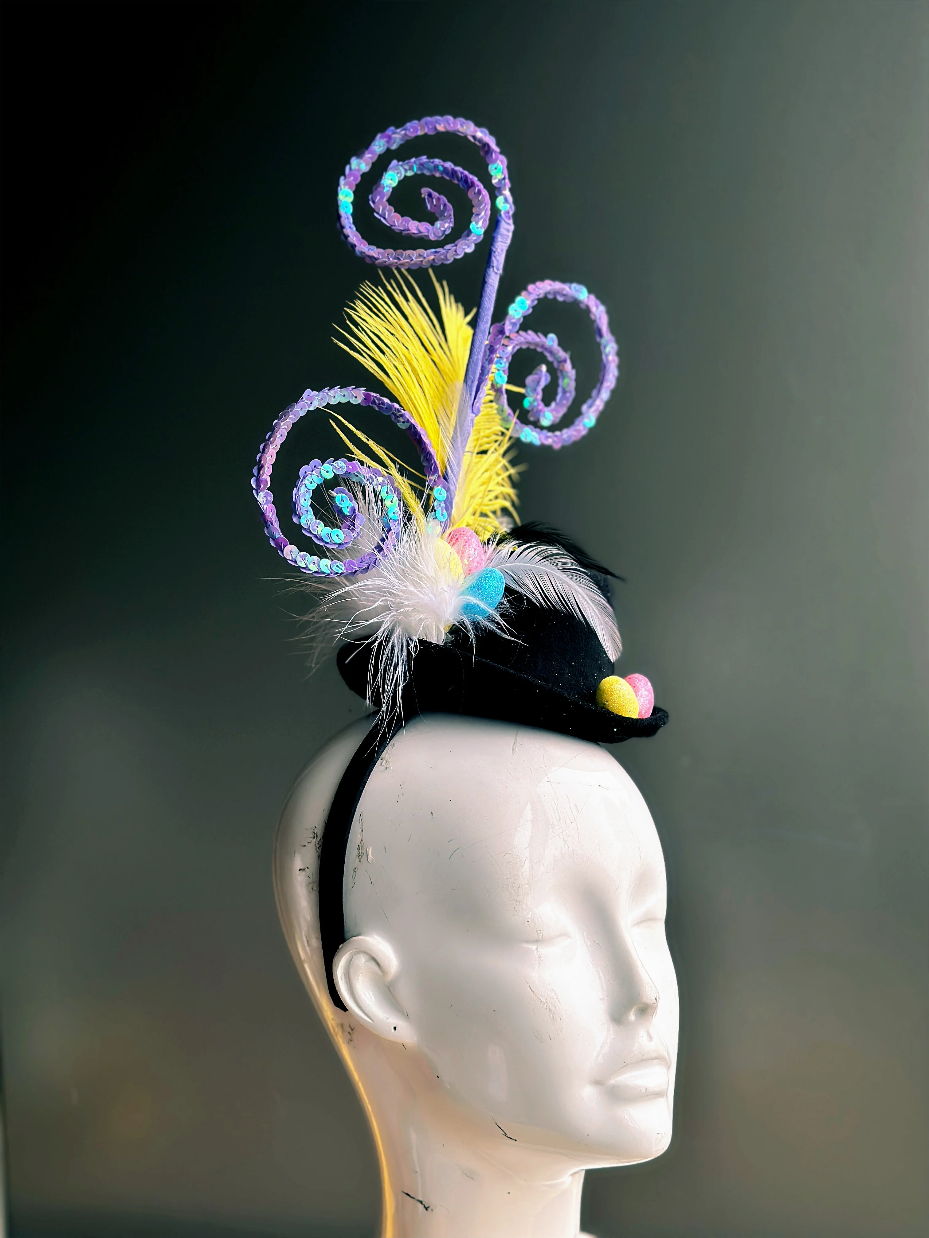 Kids Easter Hat - Purple Swirl - Image 3