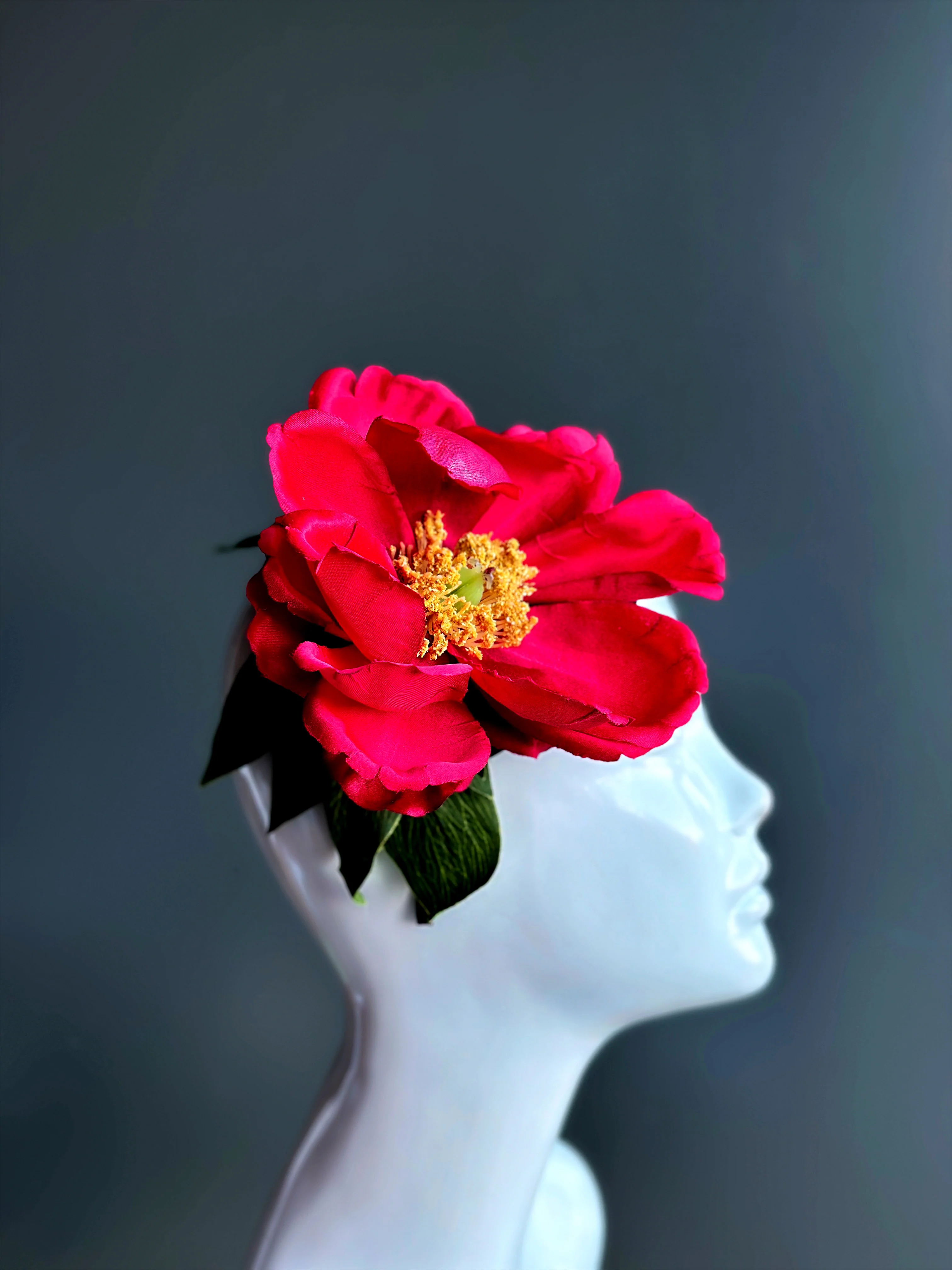 Red Flower Headpiece - Image 3