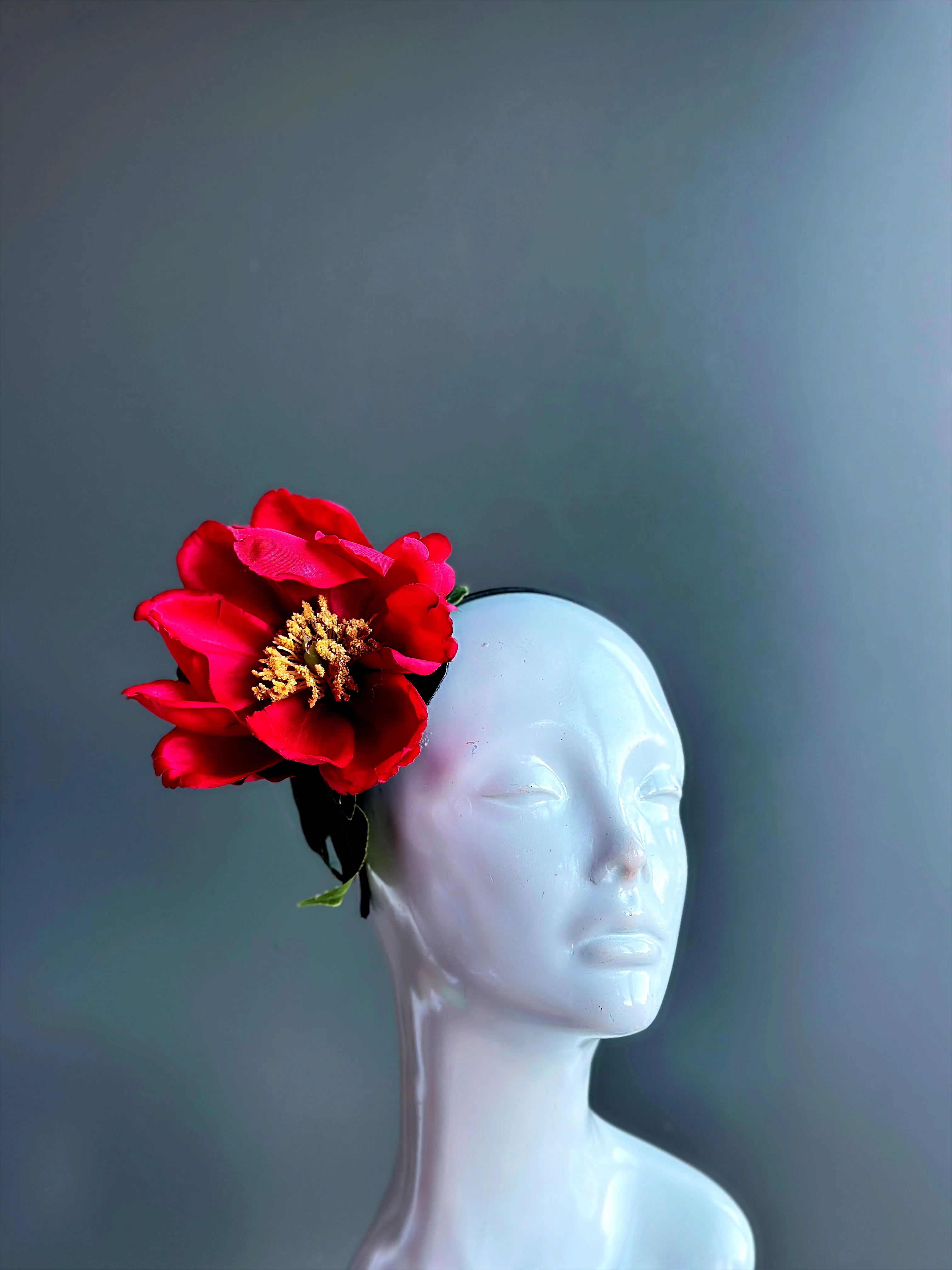 Red Flower Headpiece - Image 4