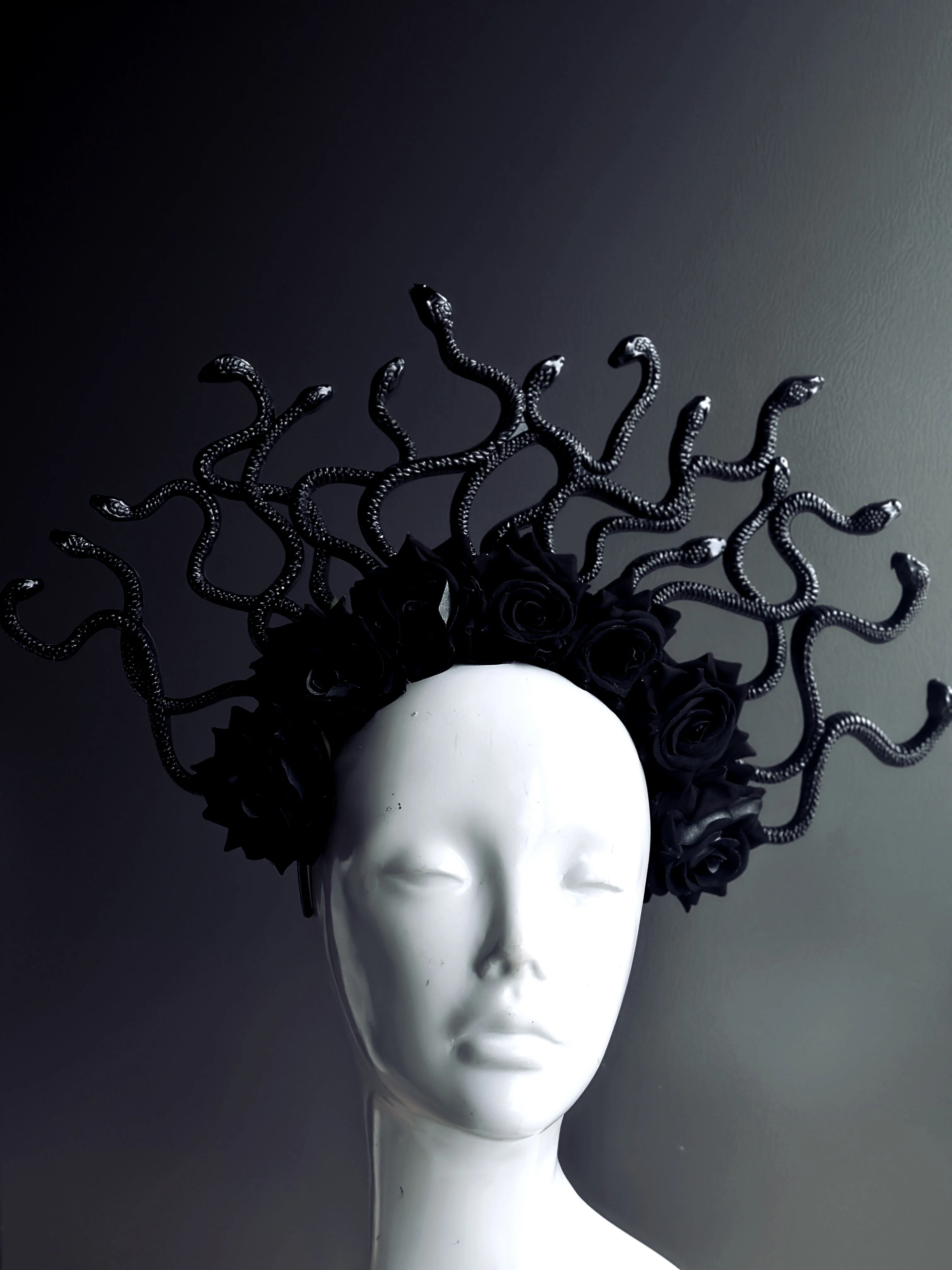 Medusa Snakes With Roses - Black - Image 8