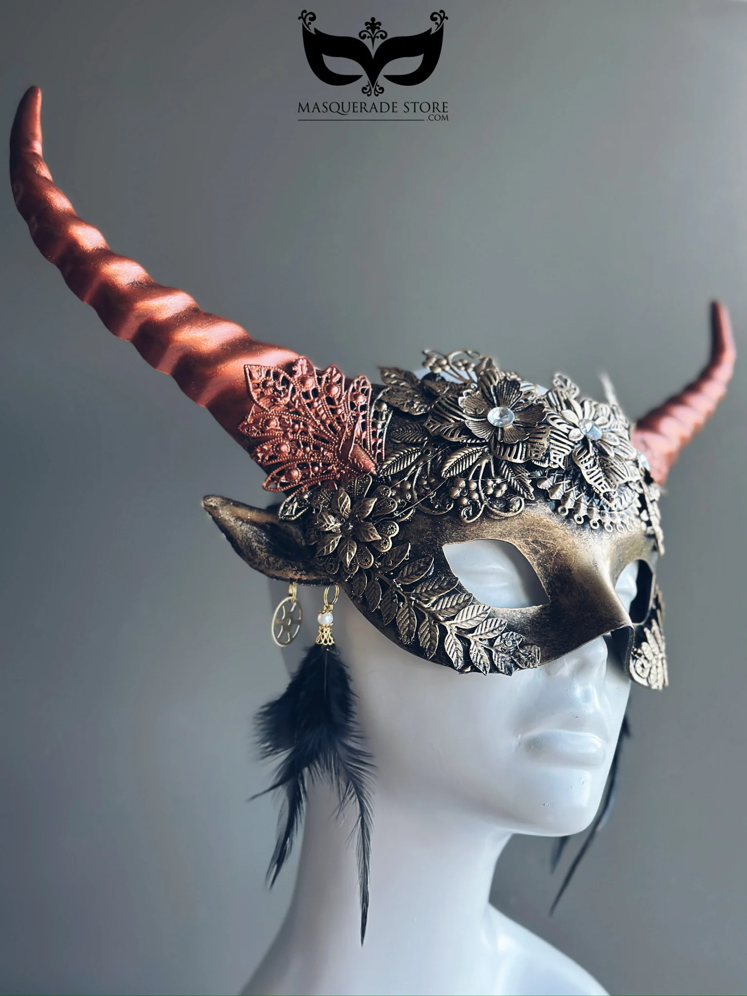 Long Horn Mask- Inferno Bloom - Image 3
