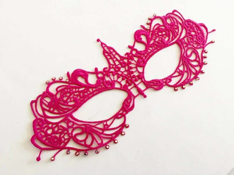 Radiant Rose – Kids Lace Masquerade Mask