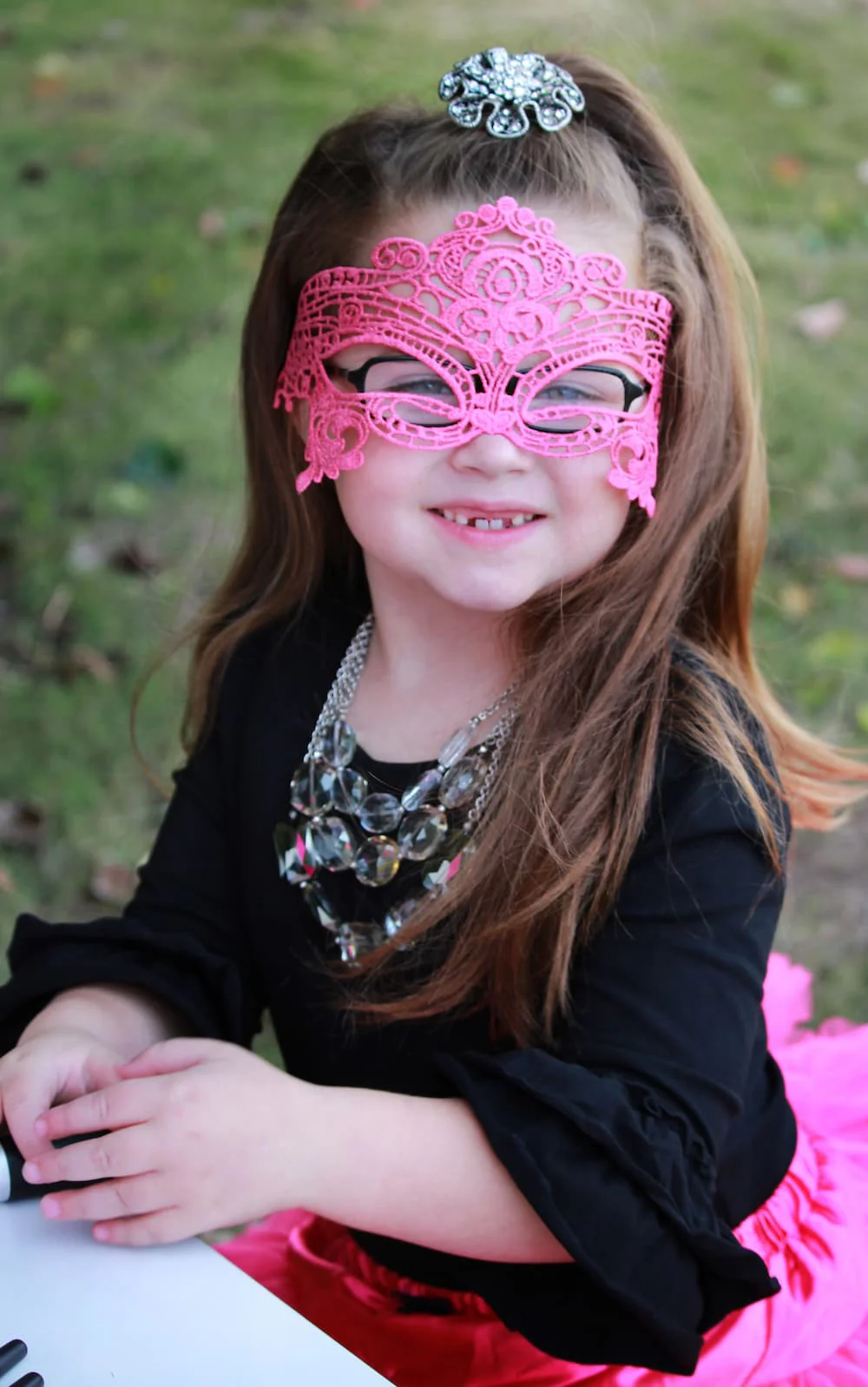 Pink Rapunzel Mask - Kids
