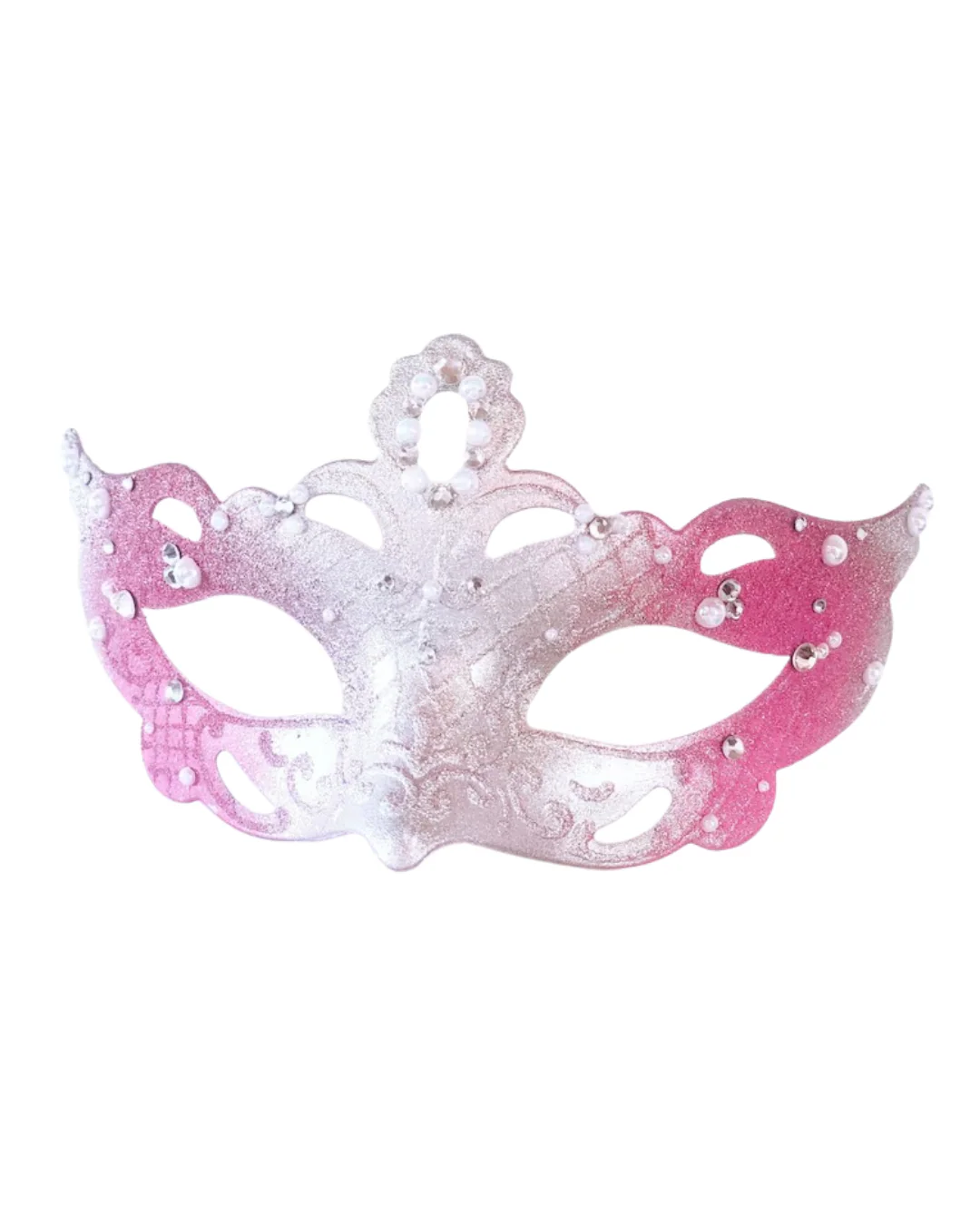 Starlight Bloom – Silver/Pink Kids Masquerade Mask